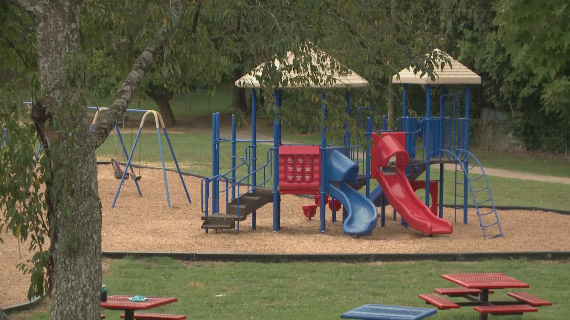 In the past, parents and community members would need to raise money to pay for playgrounds at schools.