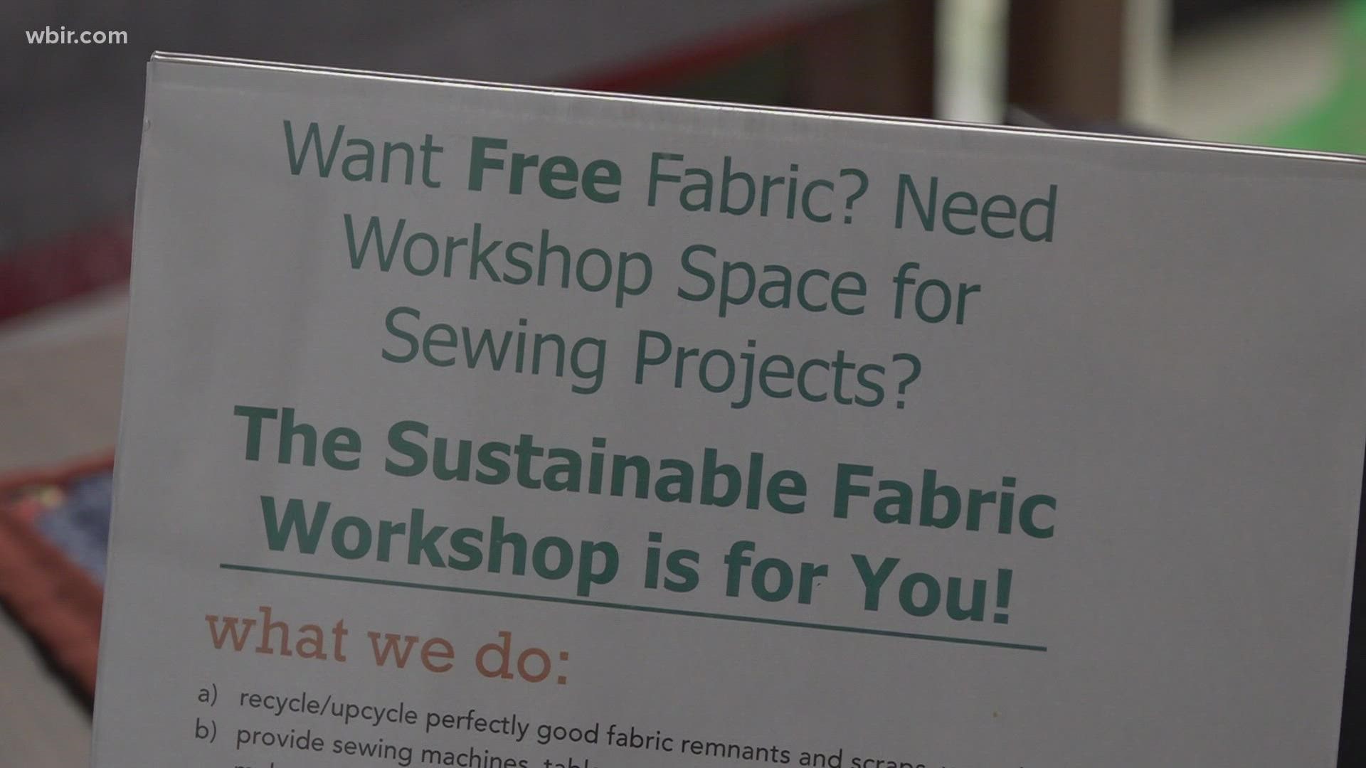 The Sustainable Fabric Workshop is a weekly event at the South Knoxville Community Center that functions as an alternative to craft stores.