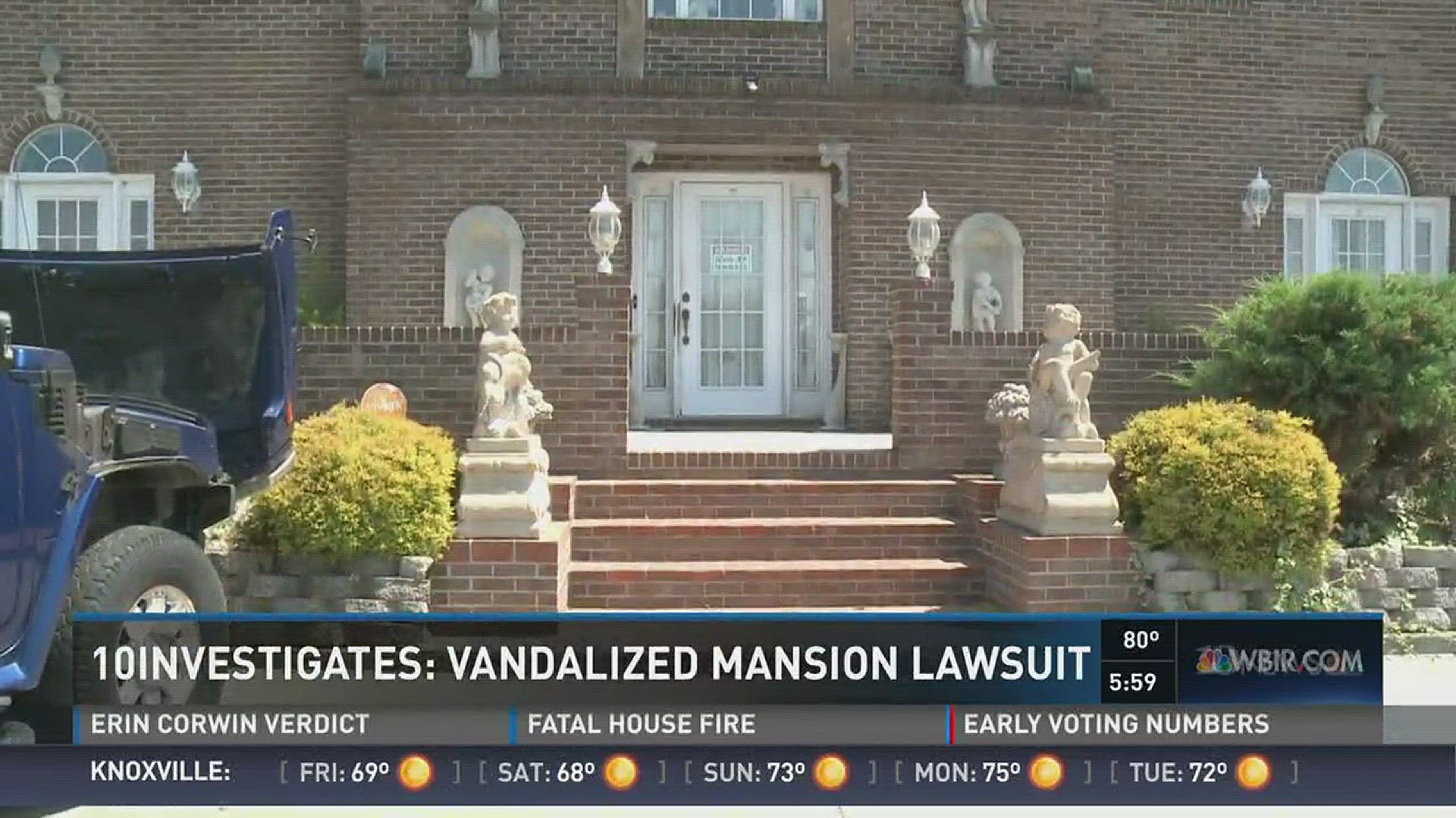 Nov. 3, 2016: The owners of a Hamblen County mansion say three years have passed with no arrests after someone vandalized their home repeatedly while they were out of town.