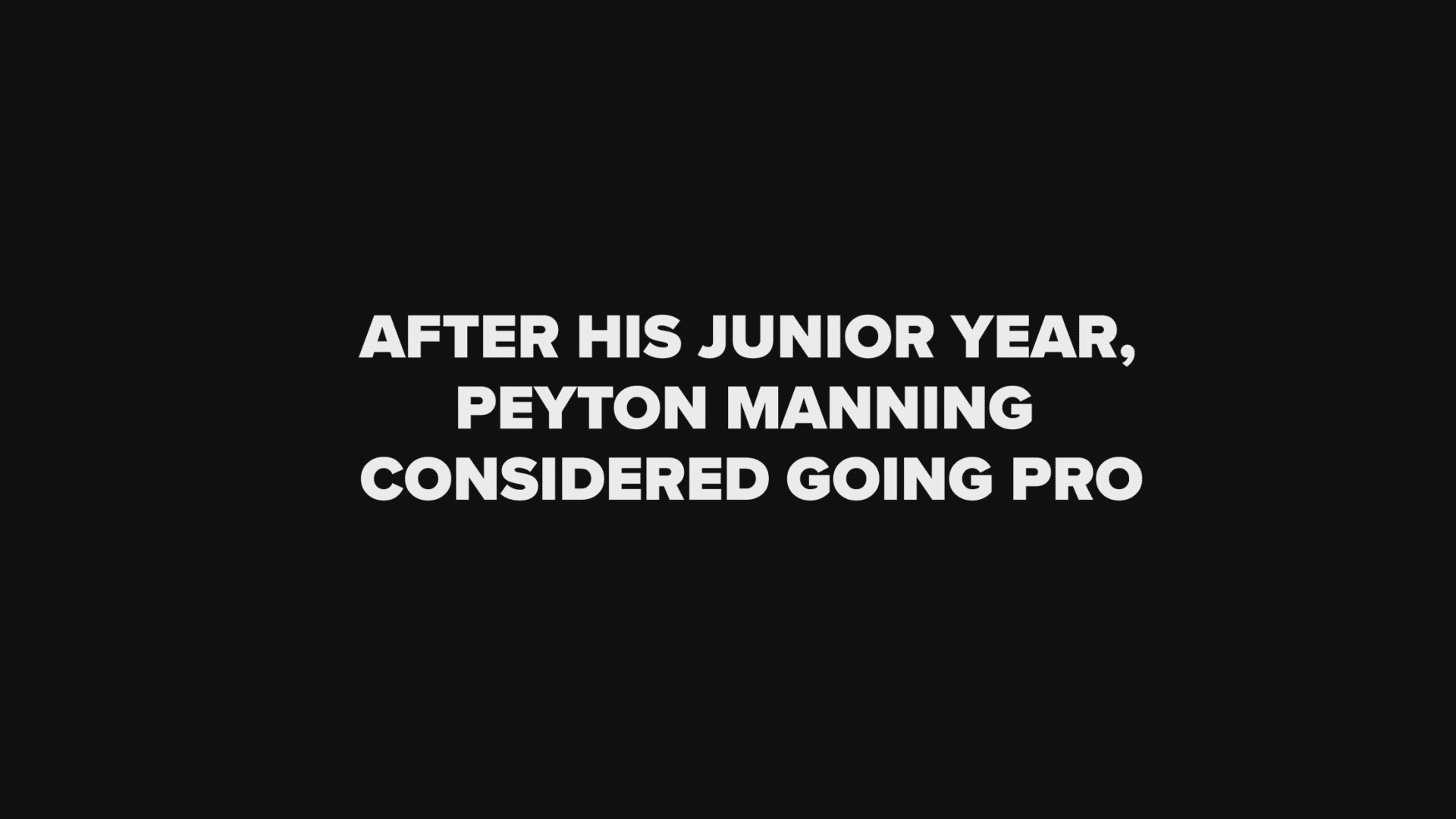 WBIR revisits Peyton Manning's decision to stay at Tennessee for his senior year with a mini-documentary featuring behind the scenes stories from Peyton, Phillip Fulmer and David Cutcliffe. Manning calls it one of the best decisions he's ever made in his