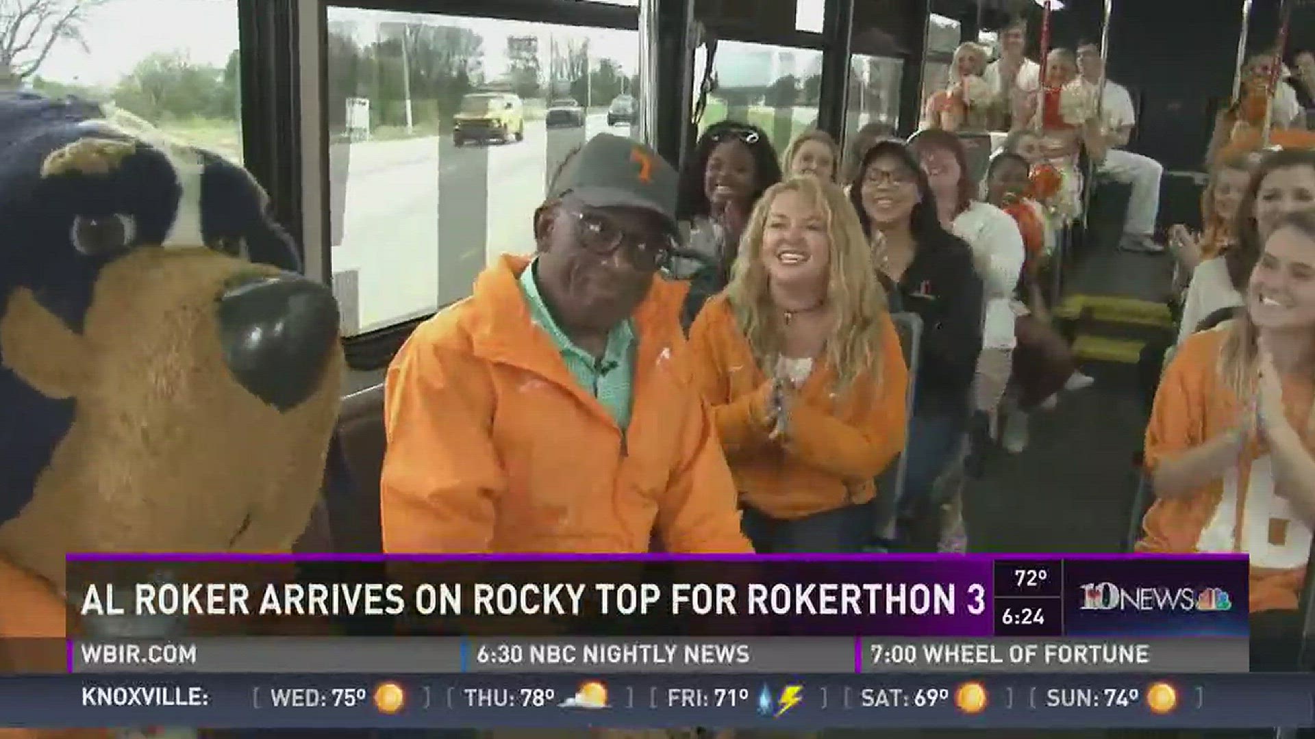 March 28, 2017: Al Roker from NBC's Today show has arrived on Rocky Top for Rokerthon 3.