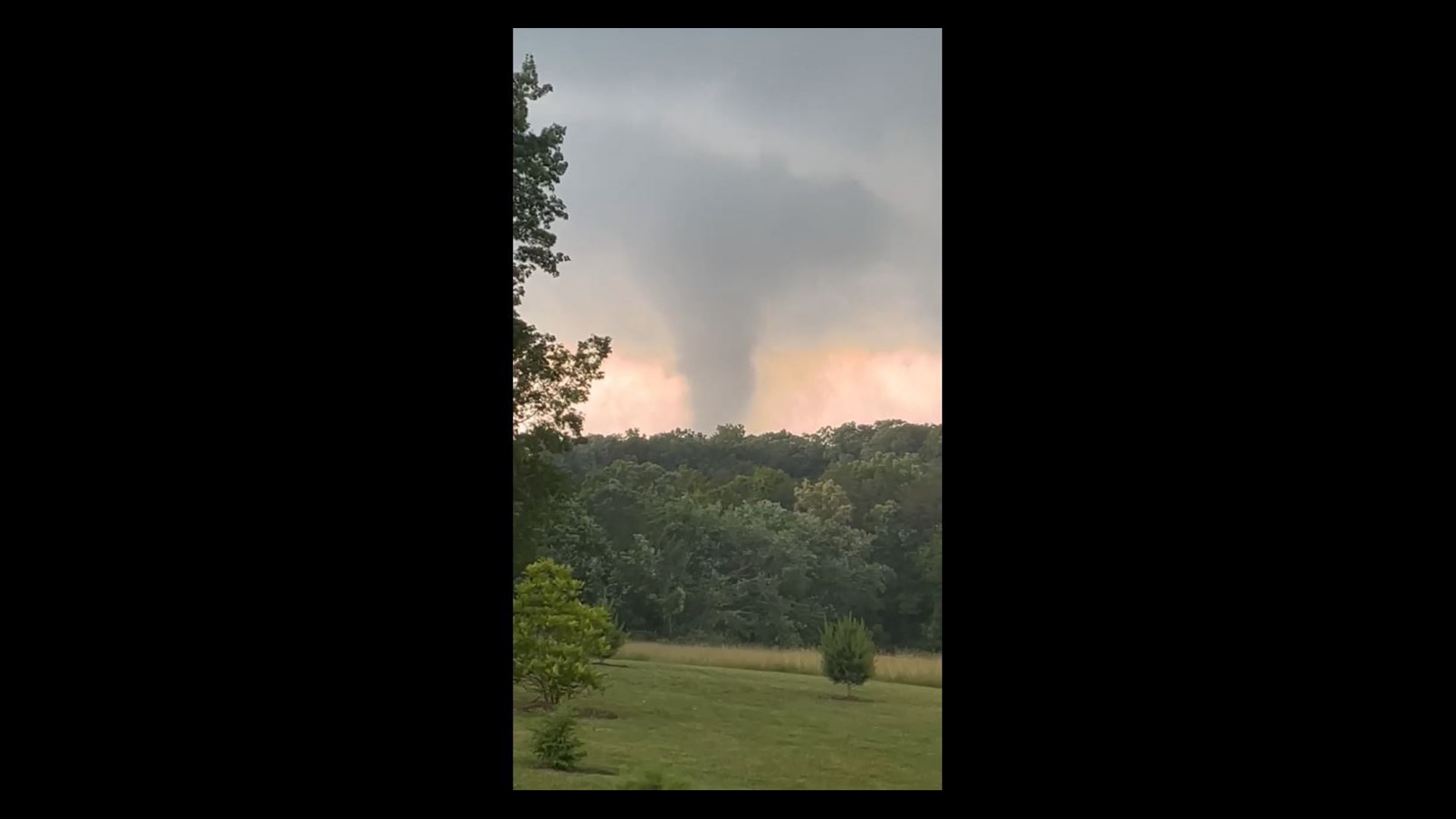 Tornado touching down in Allardt, Tennessee.