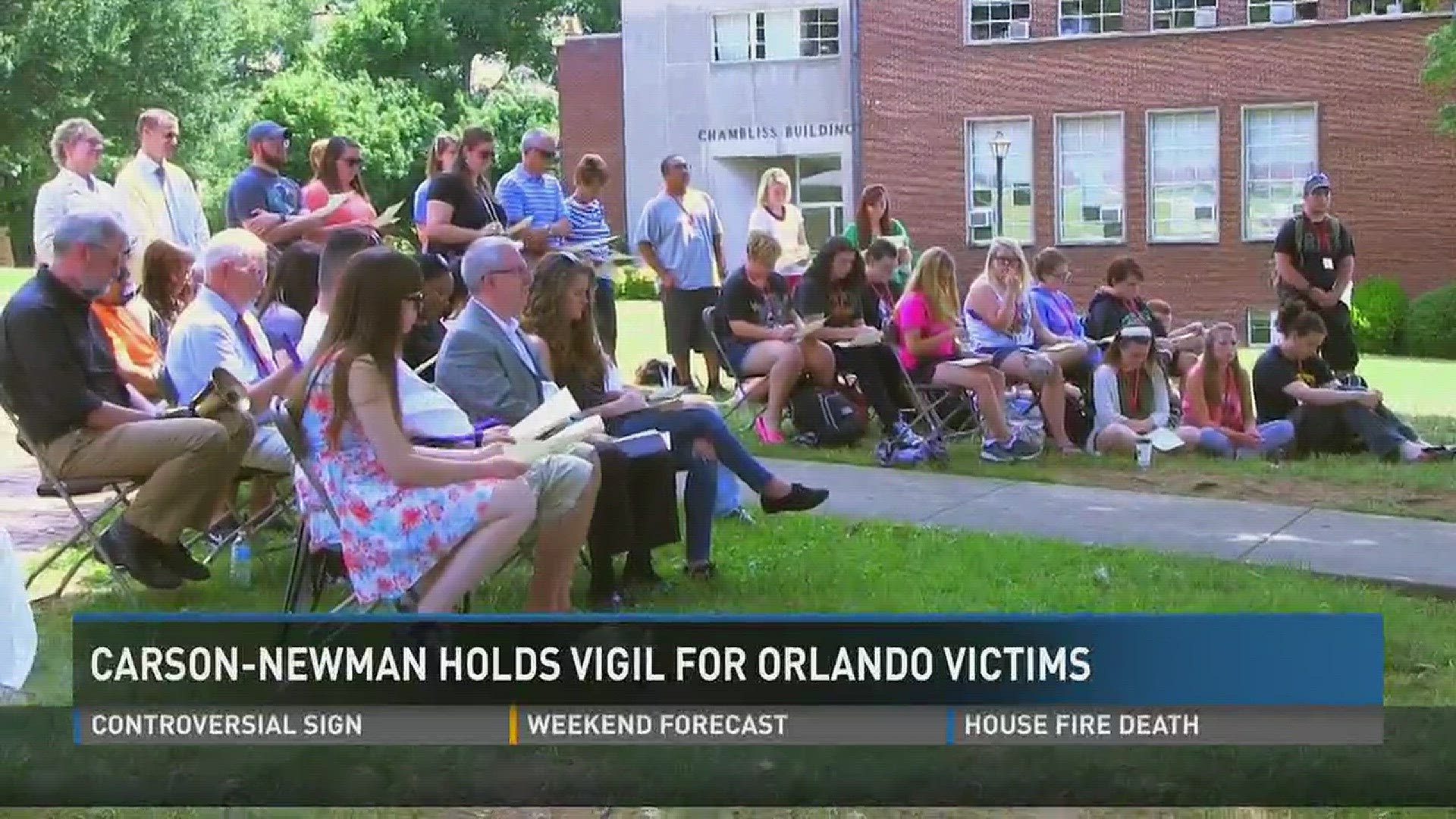 Carson-Newman University held a vigil Friday to honor the victims of Saturday's shooting in Orlando.