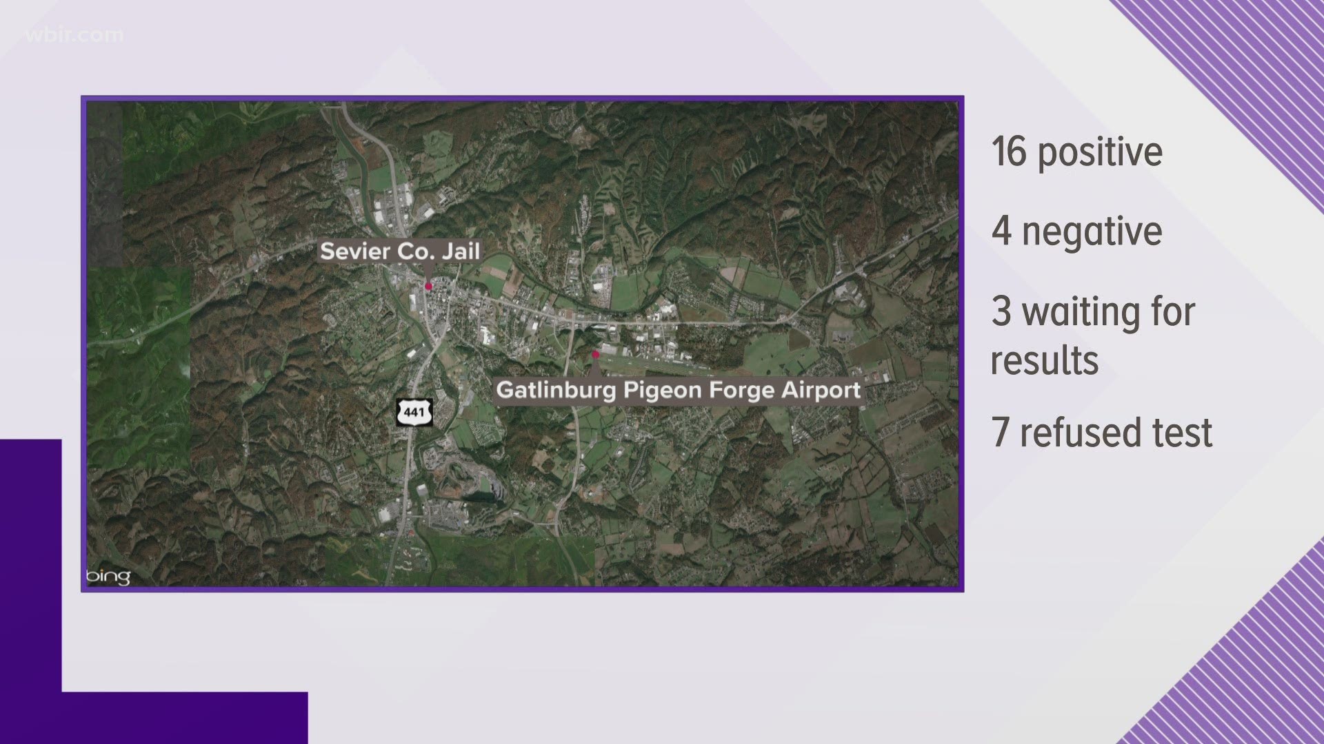 In Sevier County, 30 inmates are in quarantine after an outbreak of the coronavirus at the jail.