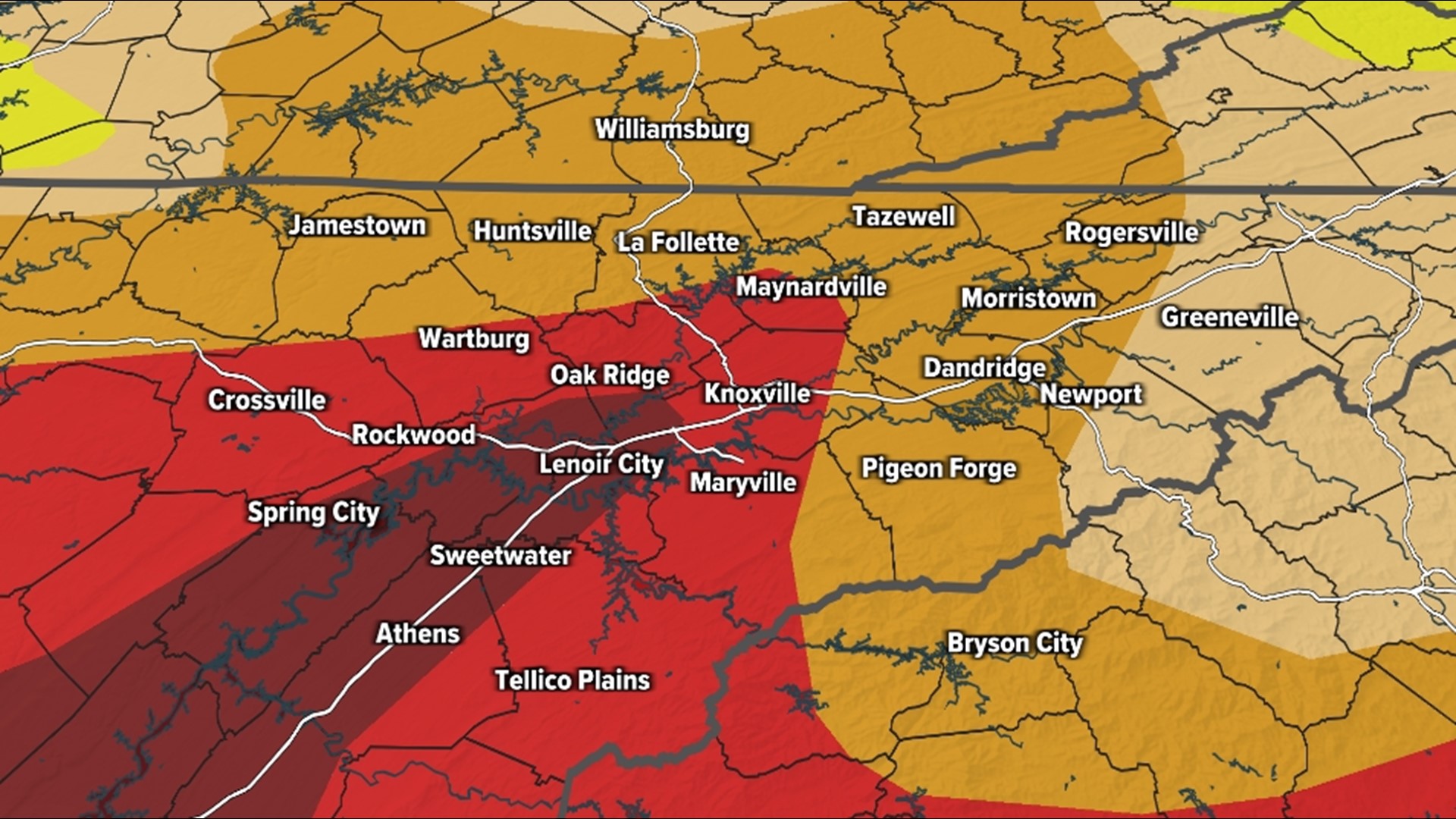 Todd and Cassie chat about the extreme drought conditions in East Tennessee, saying there may be hope for some relief in the coming weeks.