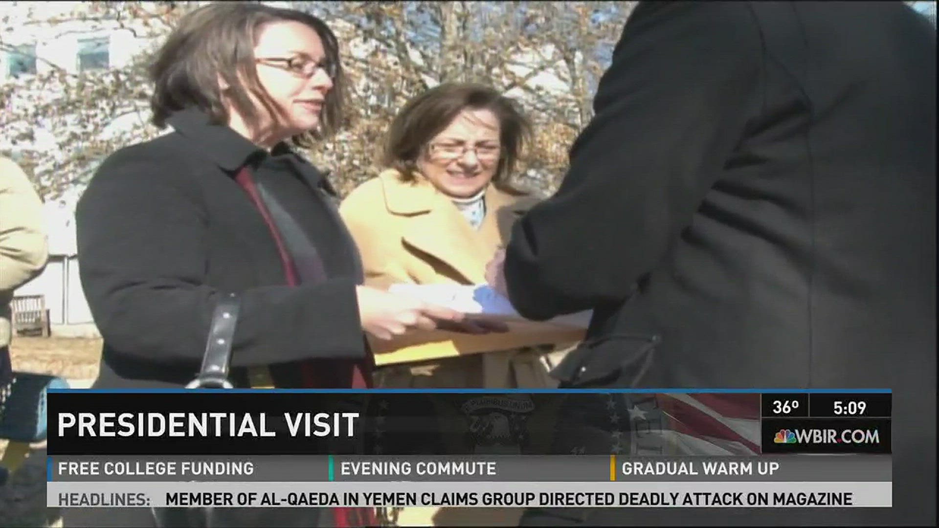 Students and faculty at Pellissippi lined up early Friday morning to hear the president speak at their school.