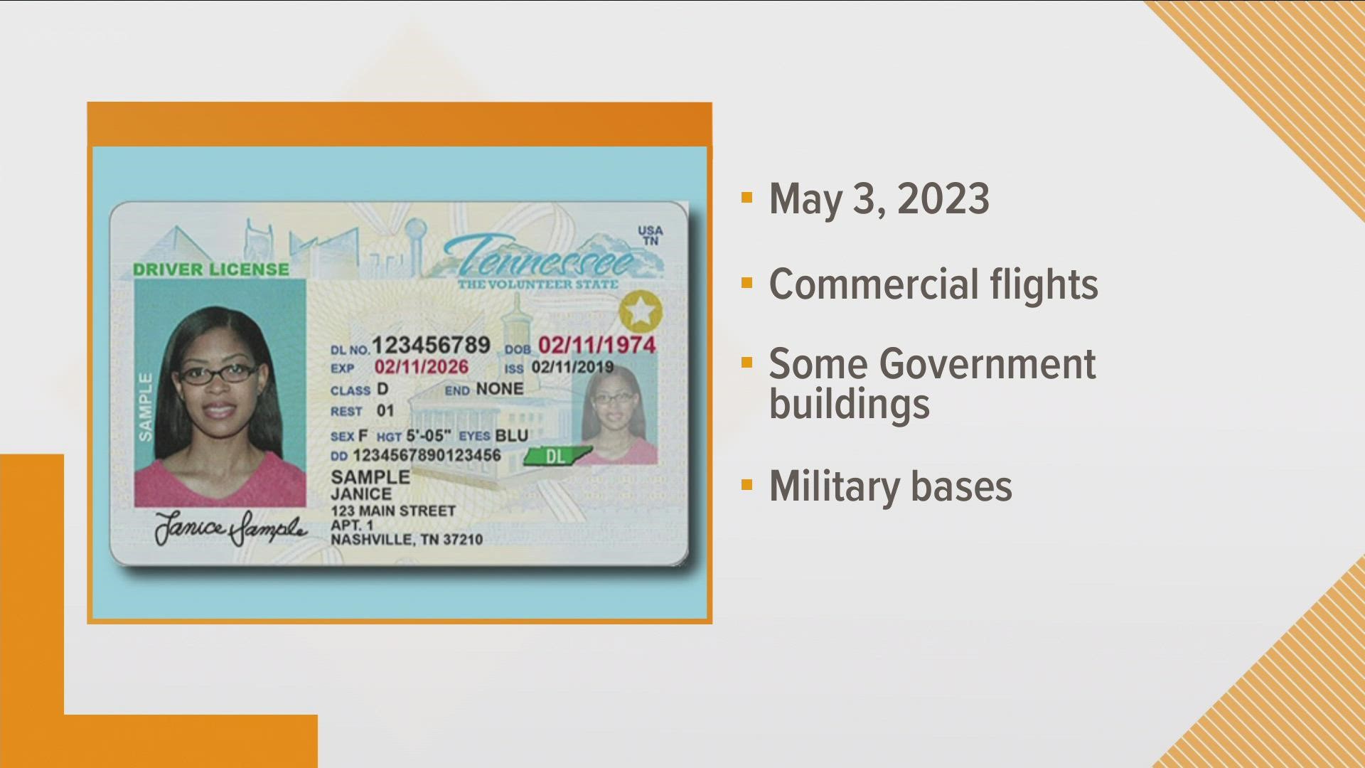 The deadline to get a Real ID is May 3, 2023.