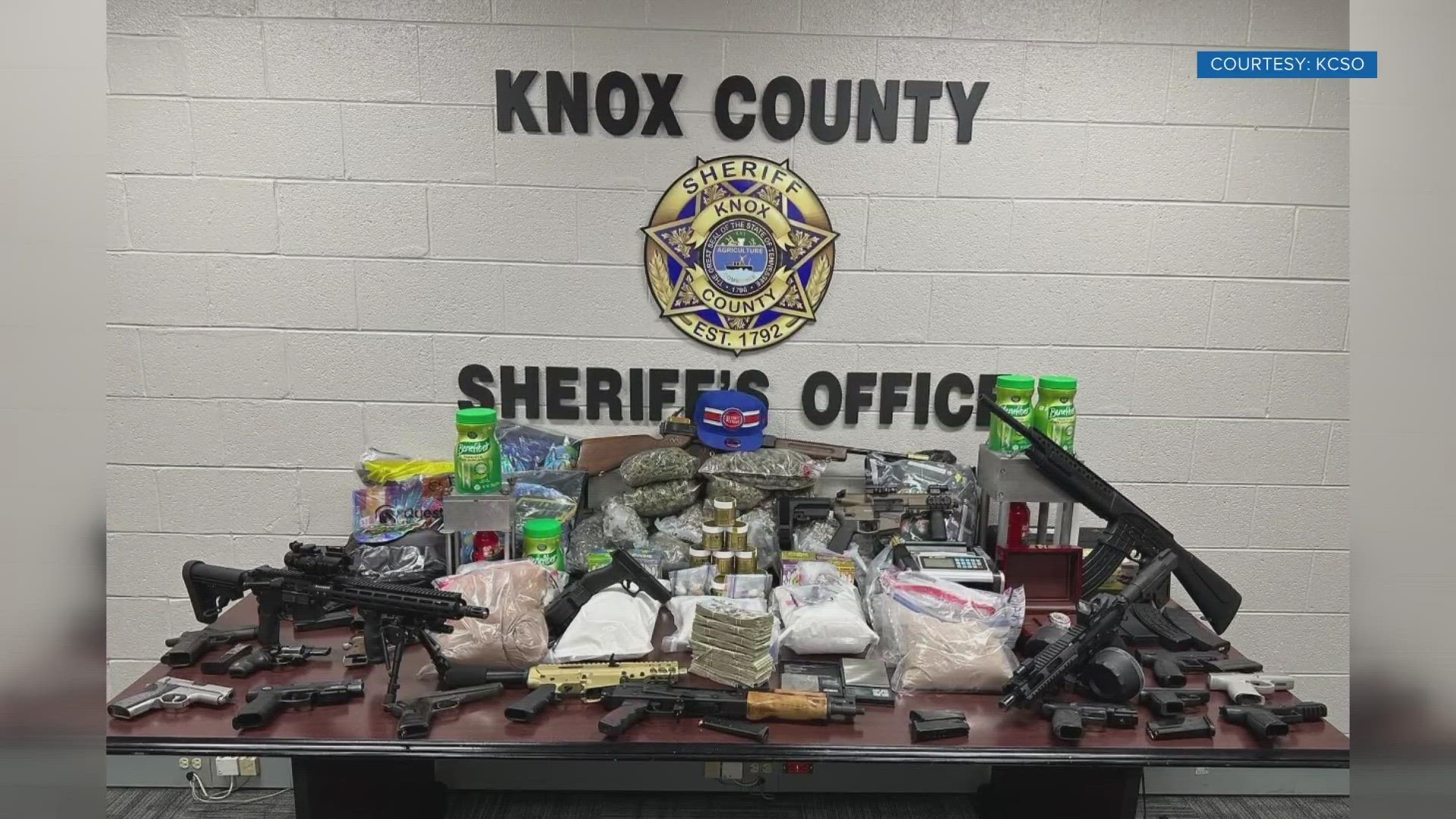 The Knox County Sheriff's Office said the arrests were a part of the 313 Initiative, which aims to stop a pipeline of drugs between Knoxville and Detroit.