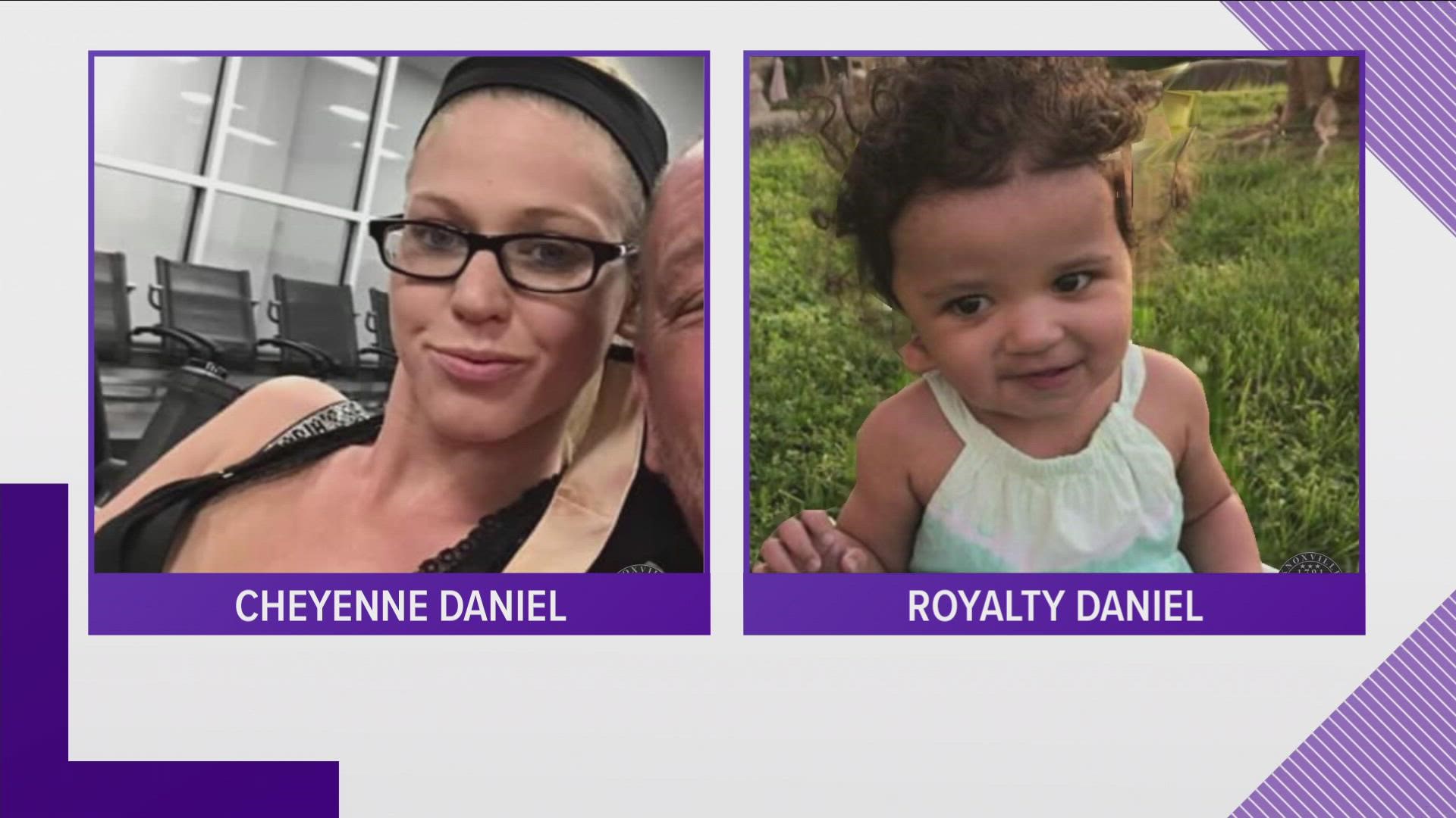 Police say Royalty Daniel was last seen Saturday on Bear Creek Lane in West Knoxville.