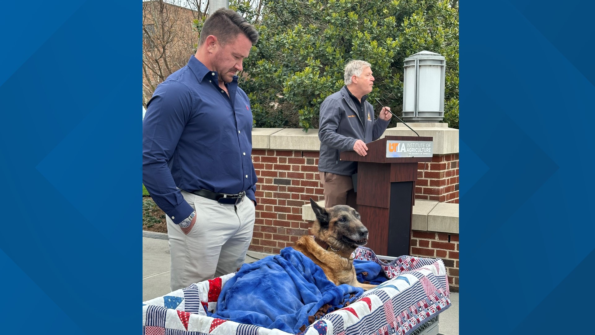 Beloved Military Hero Dog Layka Receives Final Salute Before Crossing the Rainbow Bridge at UT College of Veterinary Medicine