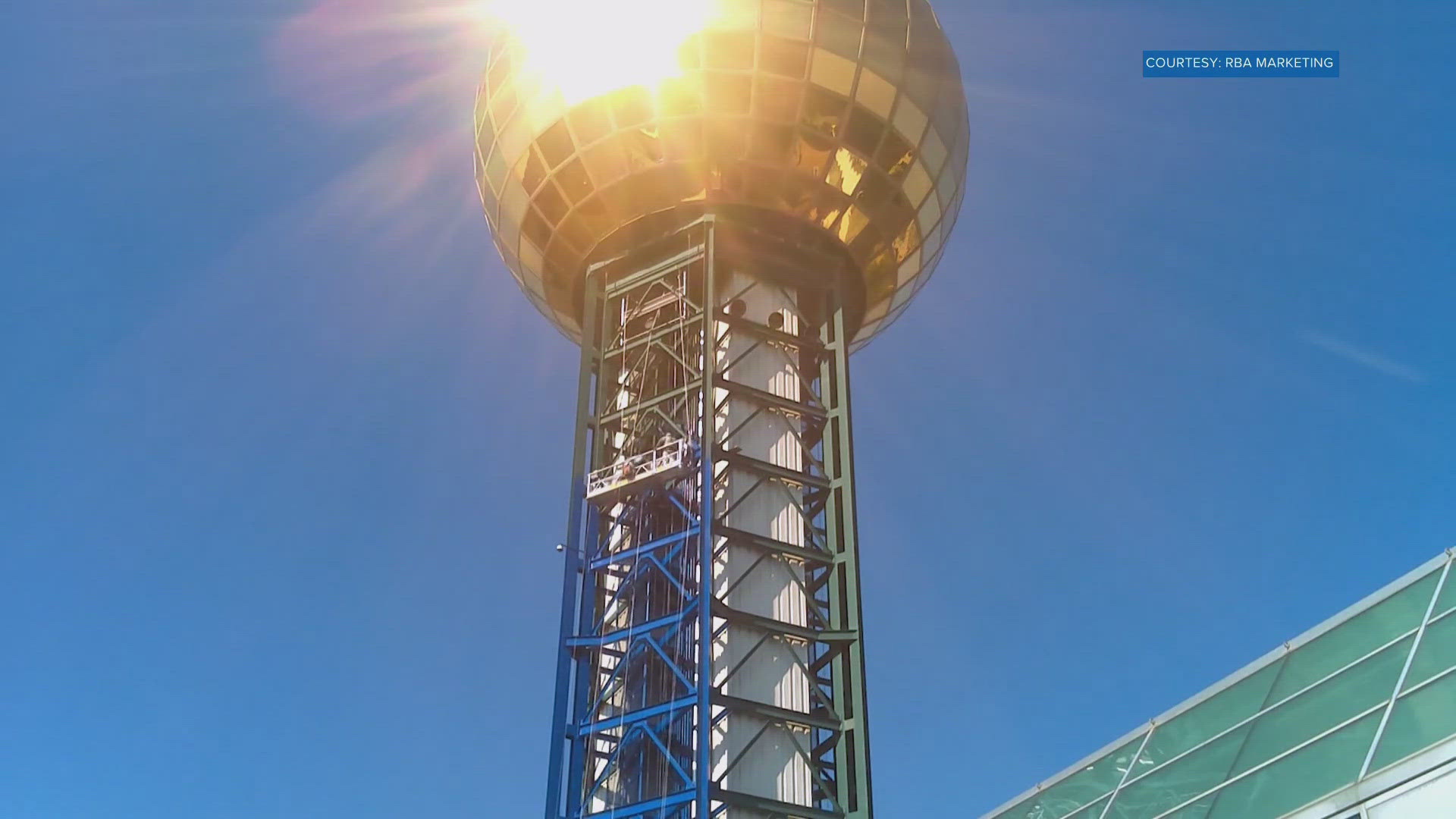 The renovations happened in two phases. Phase I involved painting the Sunsphere back to blue and the second phase involved constructing the welcome center.