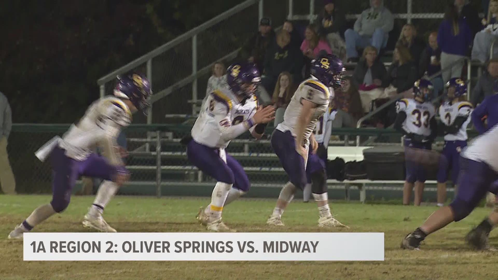 Oliver Springs holds off Midway on the road.