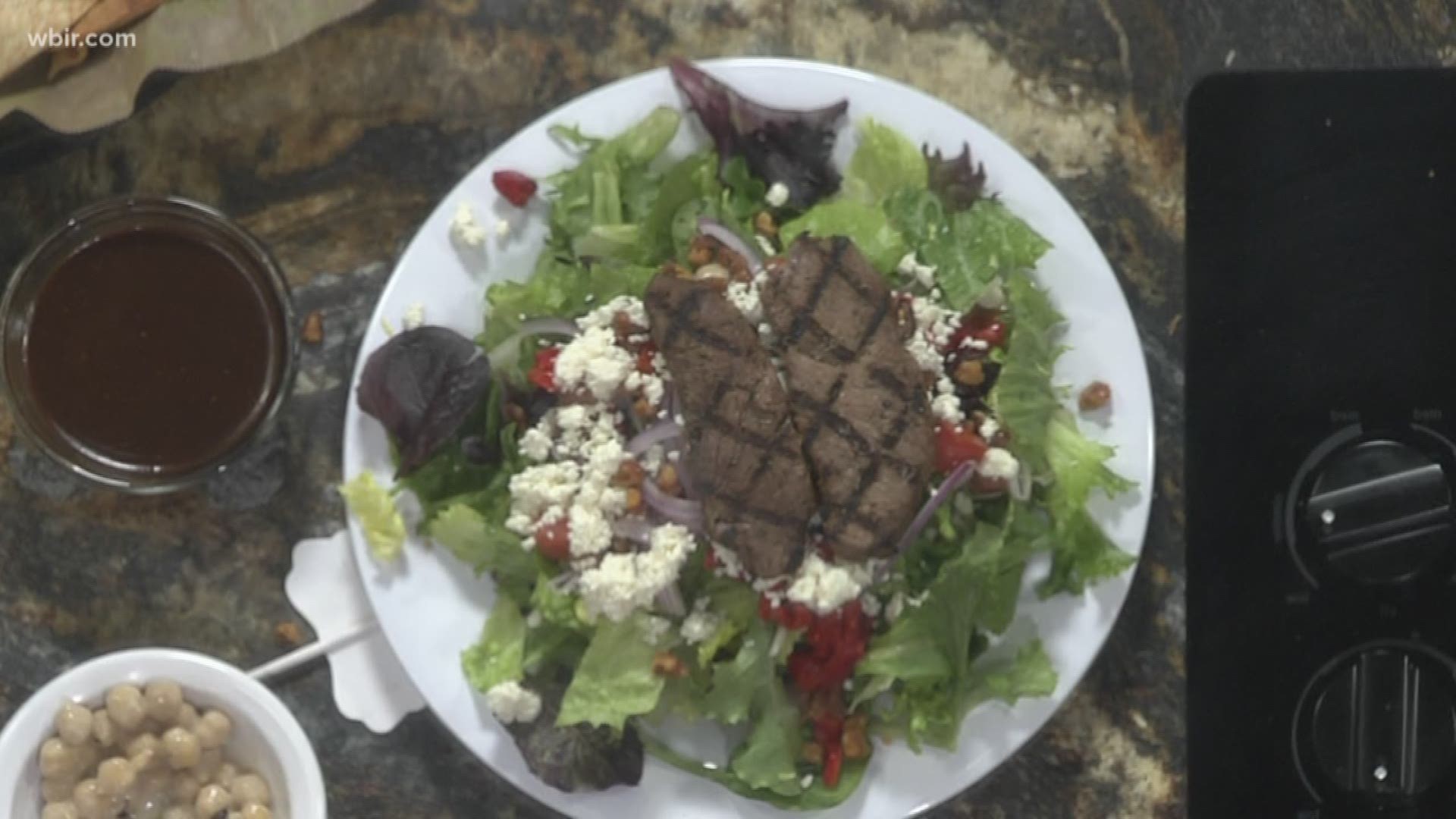 Trevor with Taziki's Mediterranean Cafe in Knoxville makes a healthy salad. Jan 17, 2019-4pm