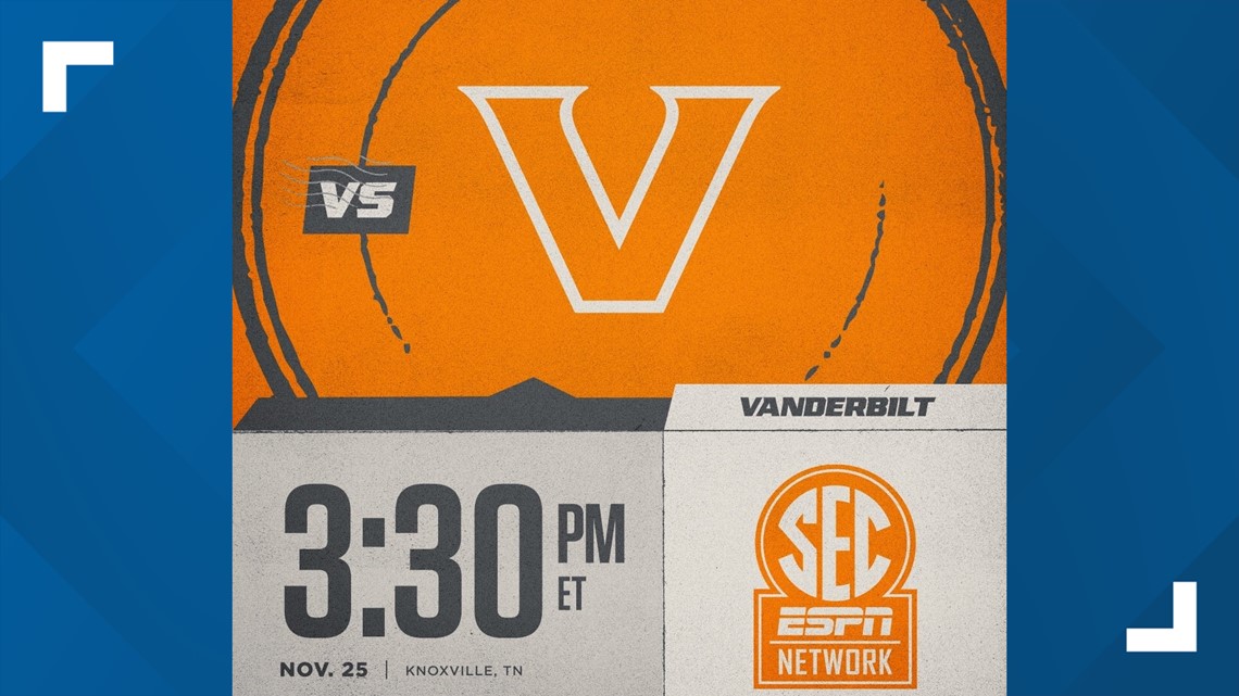 Kickoff time announced for UT vs. Vanderbilt game on Nov. 25
