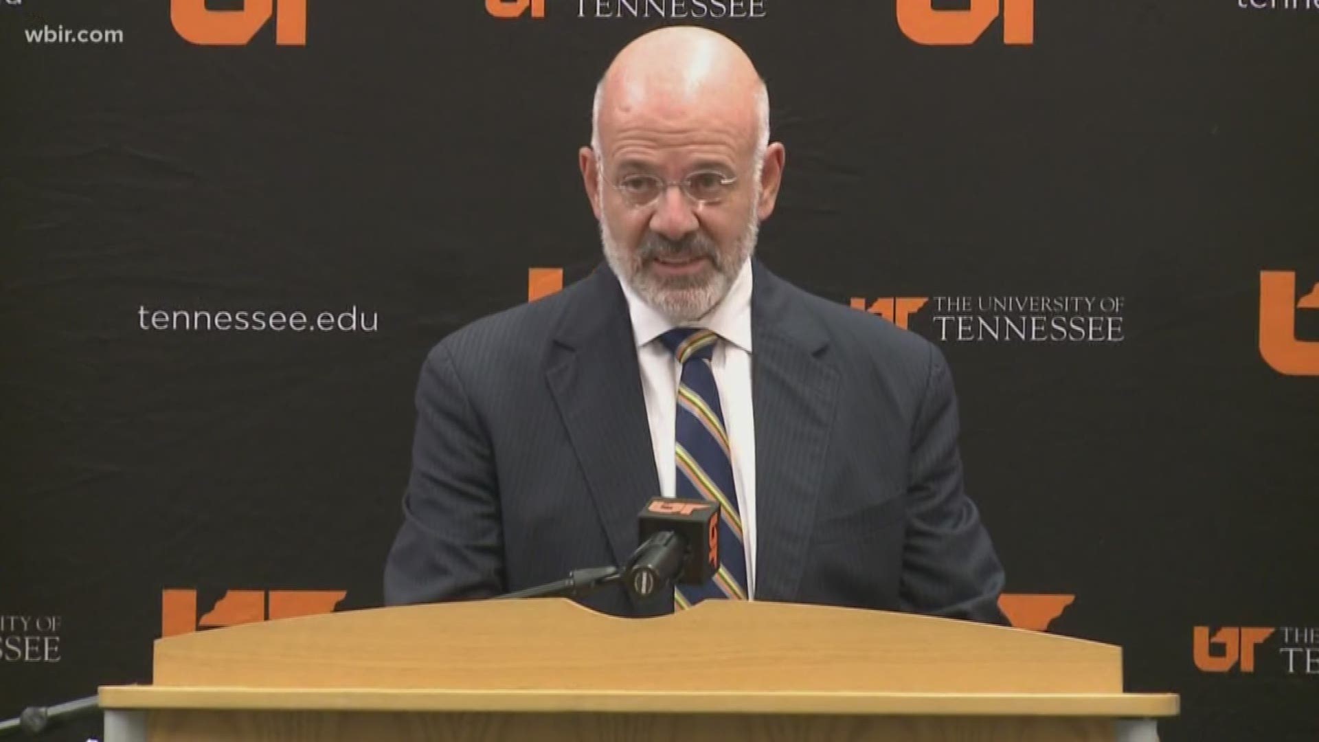 DiPietro is the 25th president of the University of Tennessee system. He will step down in November with a retirement date effective in February 2019,