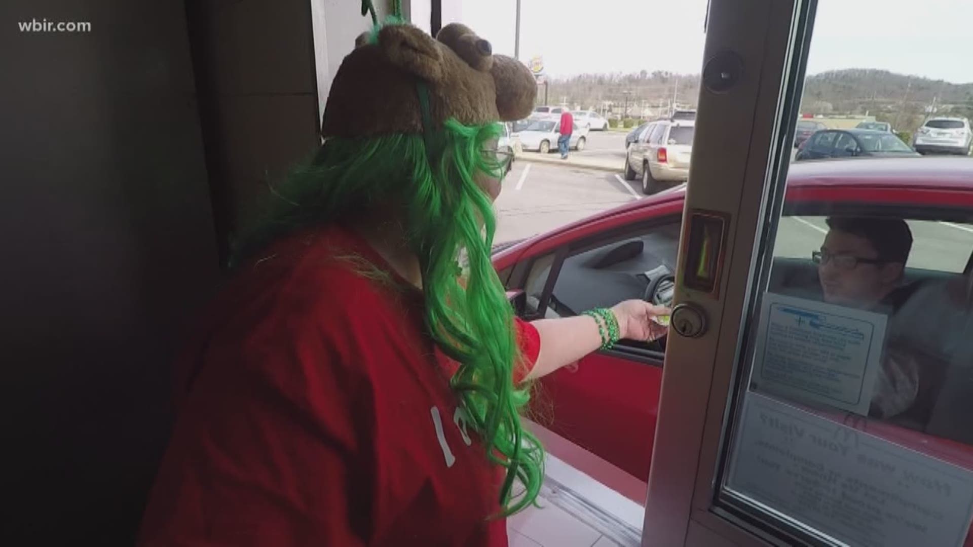 Customers will drive out of their way just to visit her at the drive-thru window.