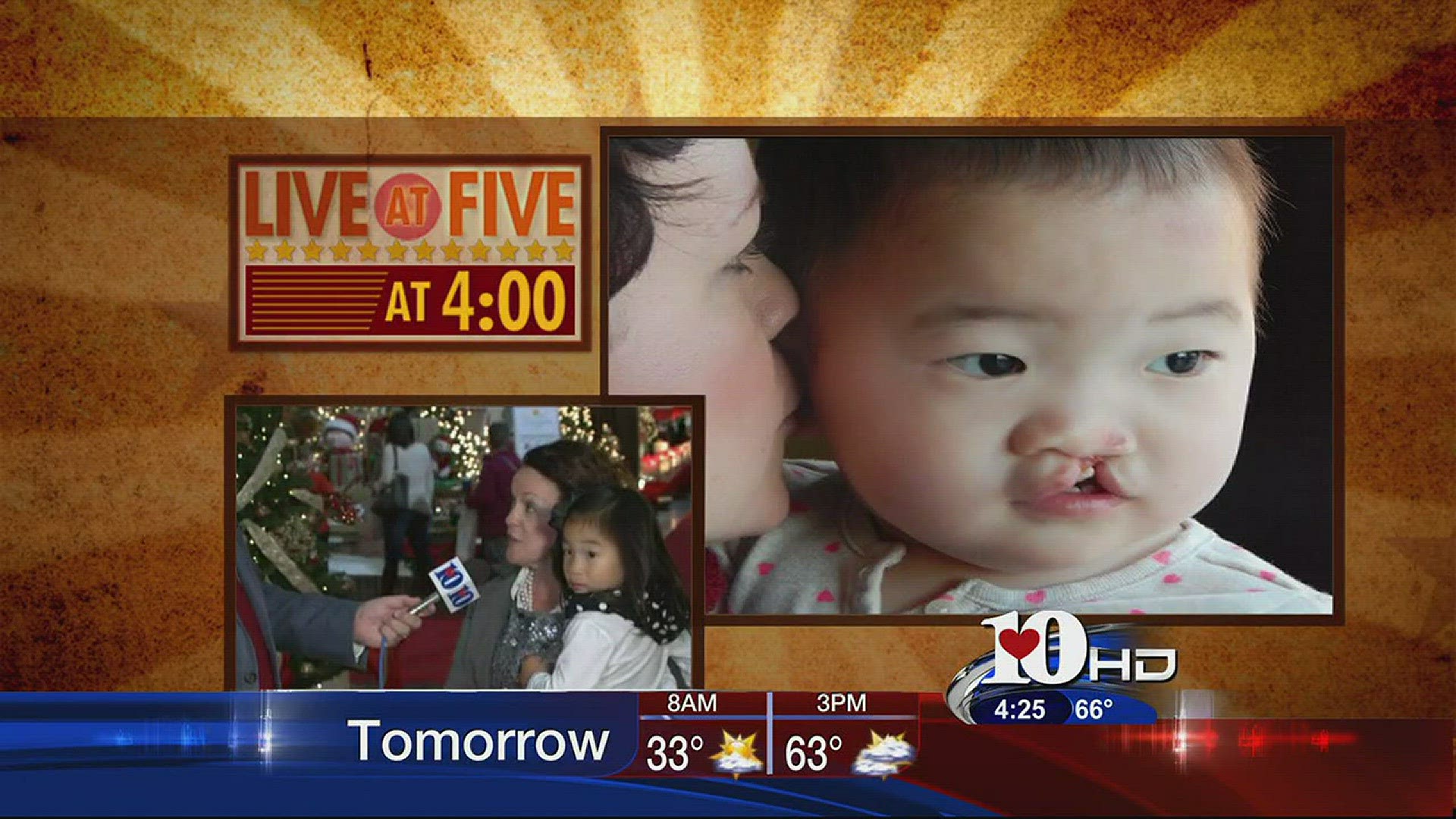 Live at Five at 4November 23, 2016The Berkley family's daughter Mia was helped at East Tennessee Children's Hospital.