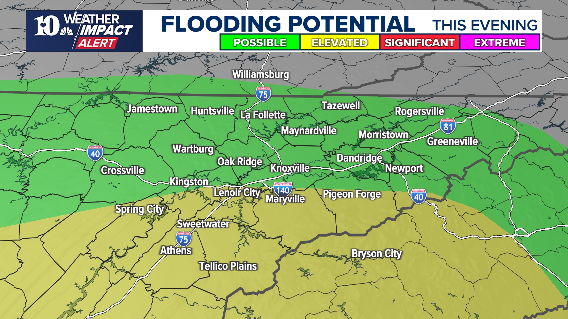 Weather Impact Alert: Localized flooding and few storms possible this ...