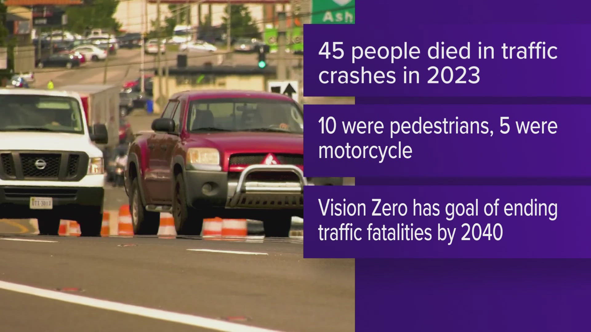 Forty-five people died in traffic crashes in Knoxville in 2023. The Knoxville Police said that is 12 more than in 2022.