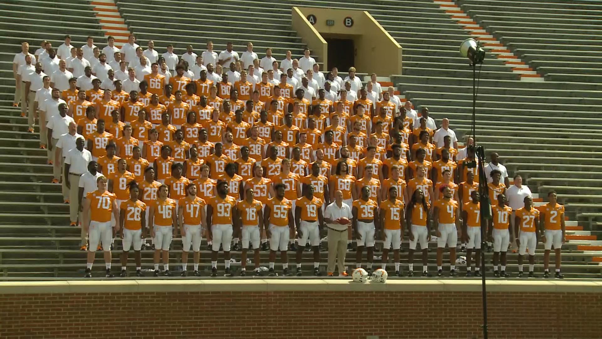 Tennessee football poses for this year's team picture.