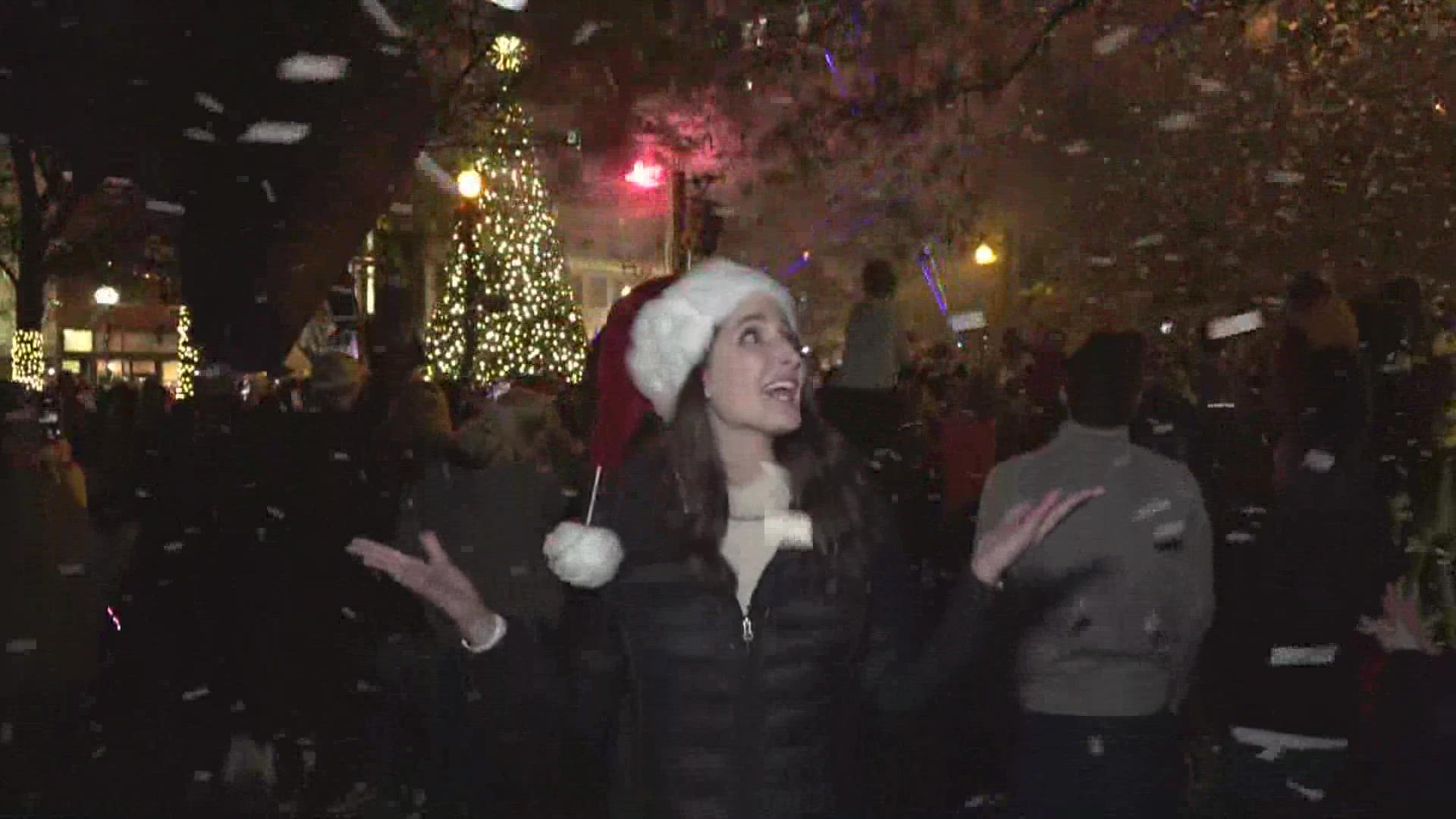 Downtown Knoxville's Christmas in the City began Friday night with the tree lighting ahead of the Christmas Parade next week.