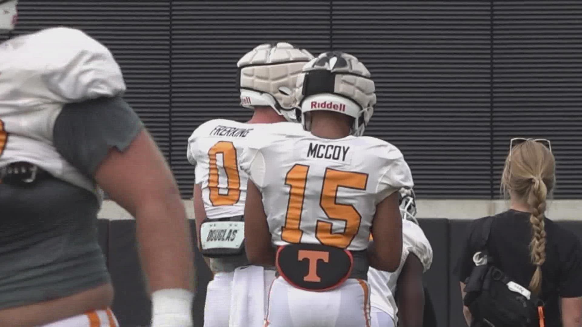 Vols open season with an upperclassmen-dominated starting lineup. Wide receiver Bru McCoy was named a starter after he received NCAA eligibility last week.
