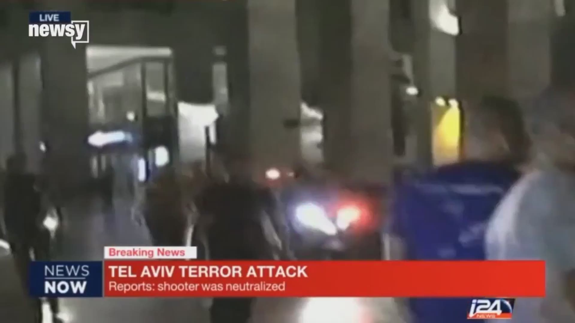 The shooting happened outside of a Tel Aviv shopping center late Wednesday.Video provided by Newsy