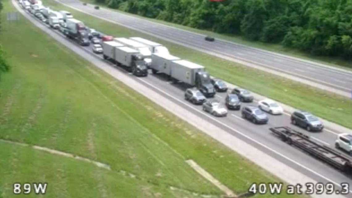 Traffic Backed Up For Miles On I-40 At Strawberry Plains Pike Due To ...