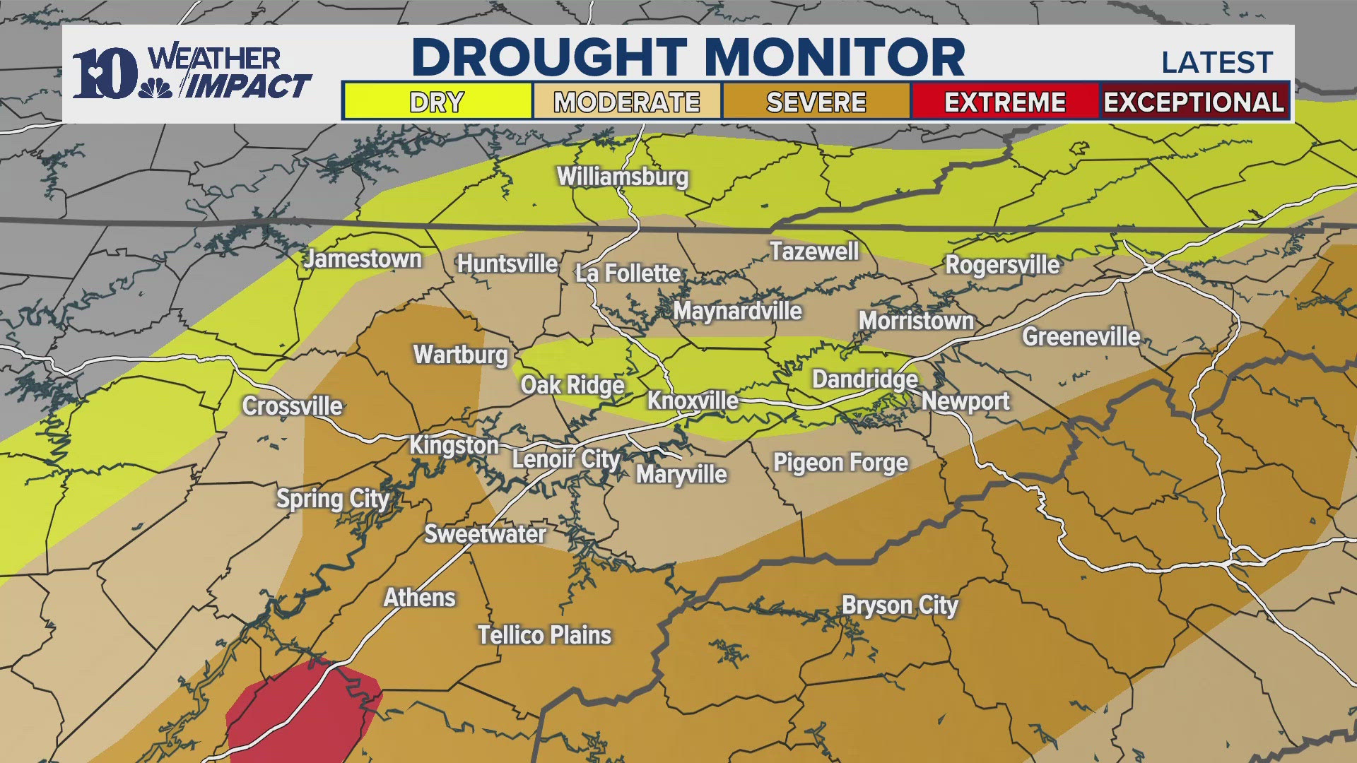 Much of East TN in a drought | wbir.com