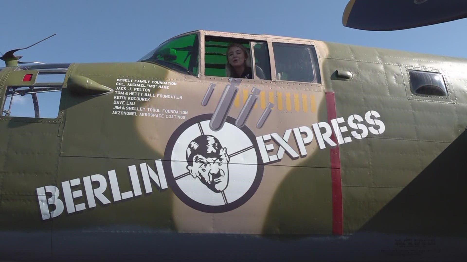 The B-25 Mitchell World War II Bomber is the centerpiece of the weekend activities at the Morristown Regional Airport.