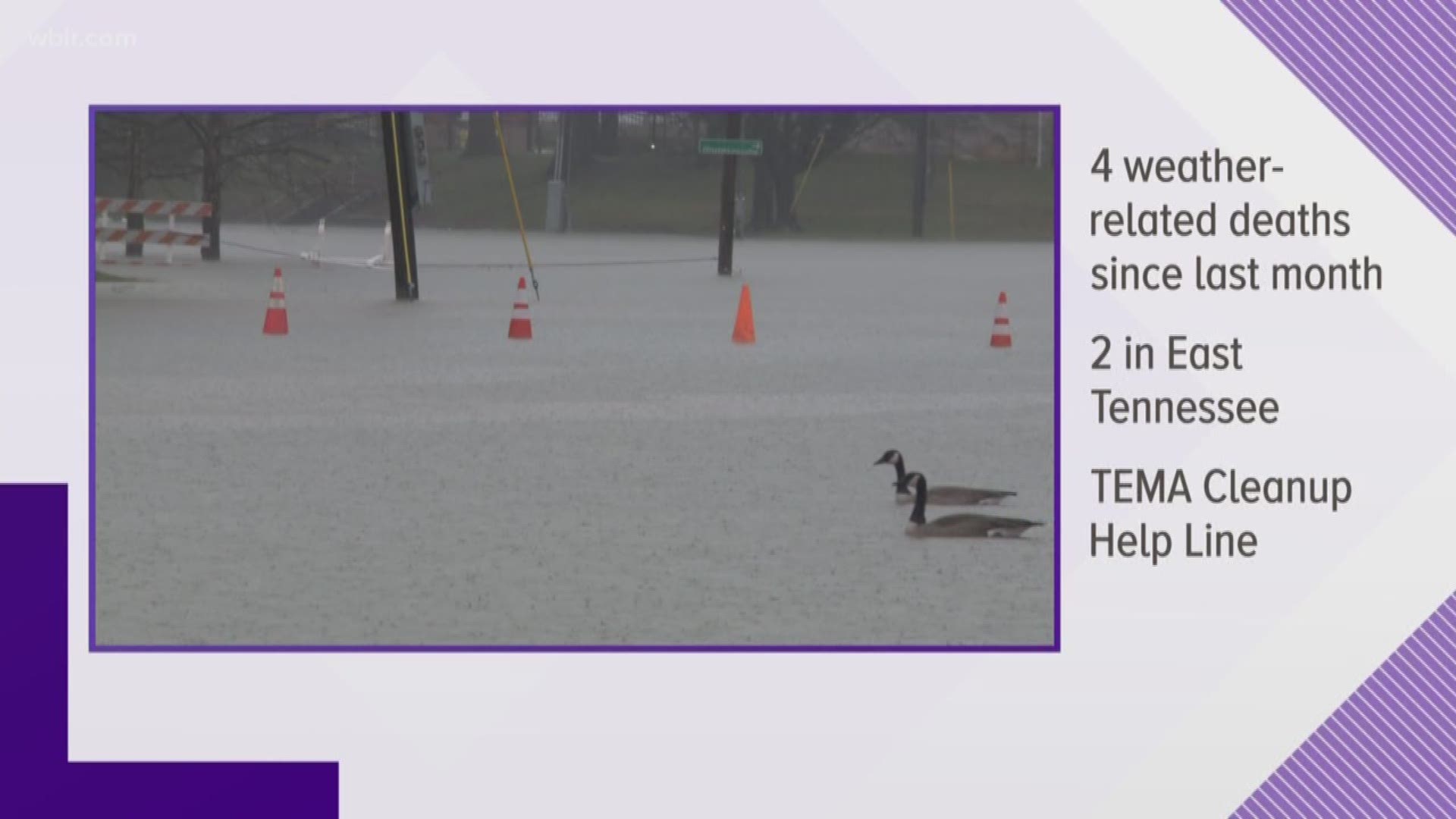 TEMA says that's due to flooding and the rain in the forecast.