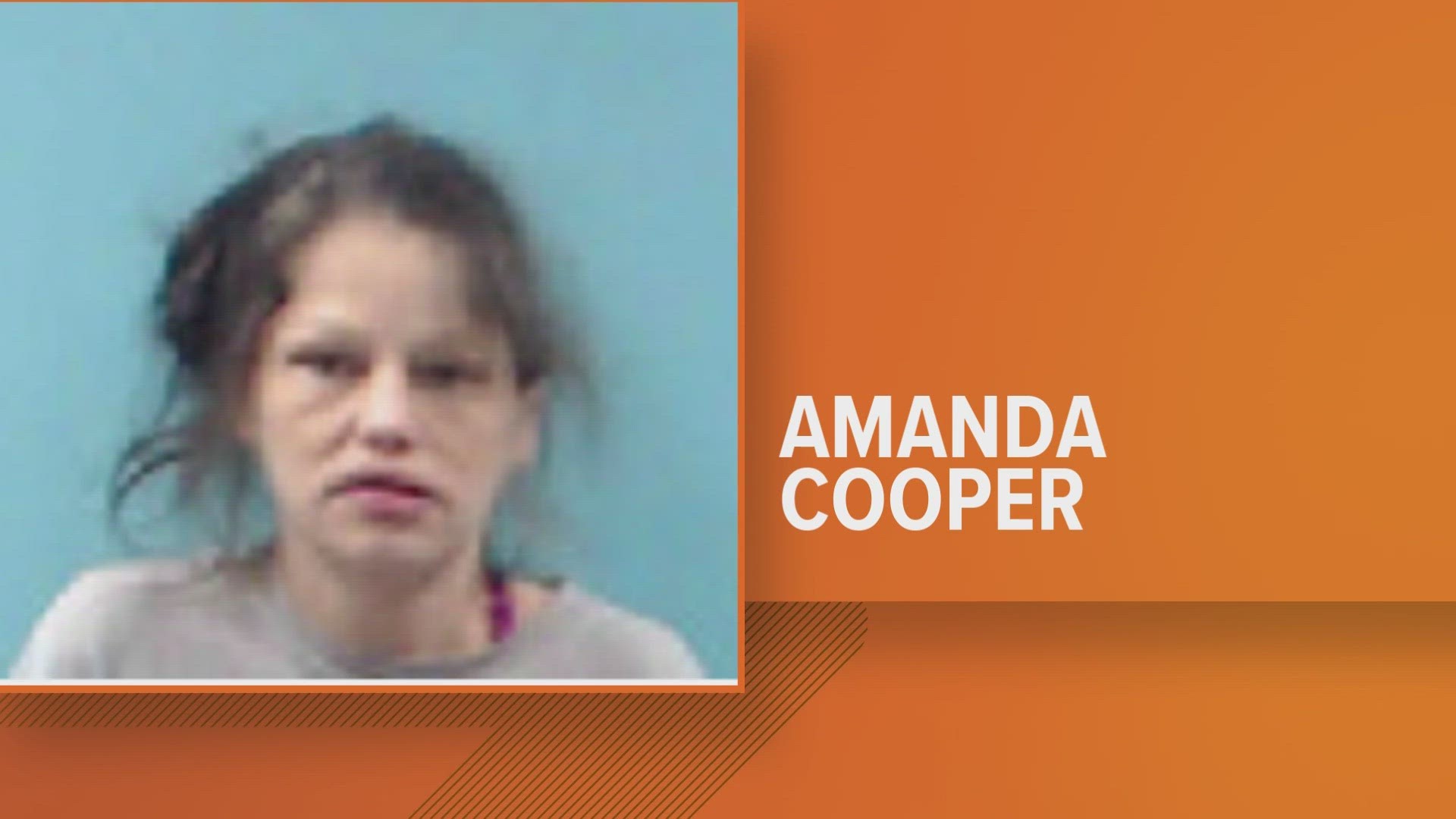 Amanda Cooper was arrested Saturday. She's being held in the Roane County Detention Center.
