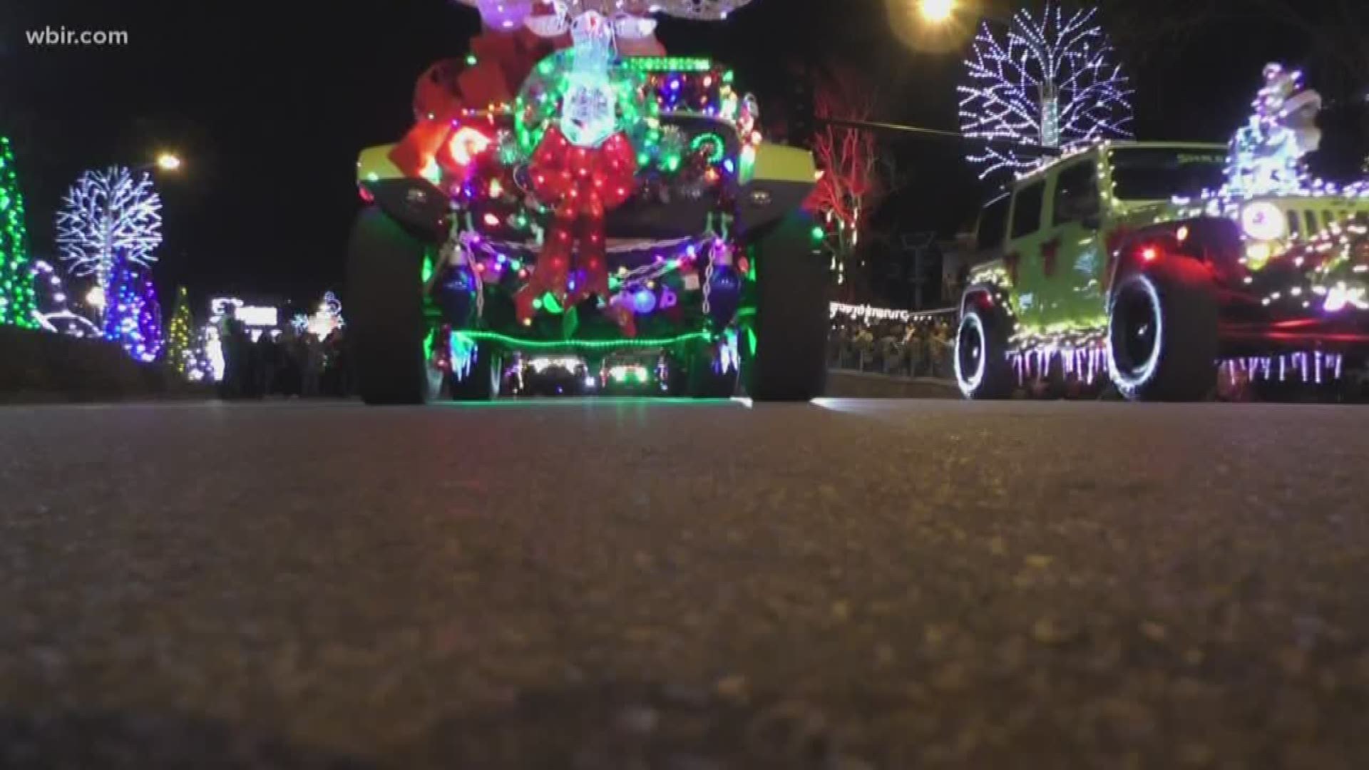 Hundreds of people lined the streets of Gatlinburg tonight for the city's 44th annual Fantasy of Lights Christmas Parade.