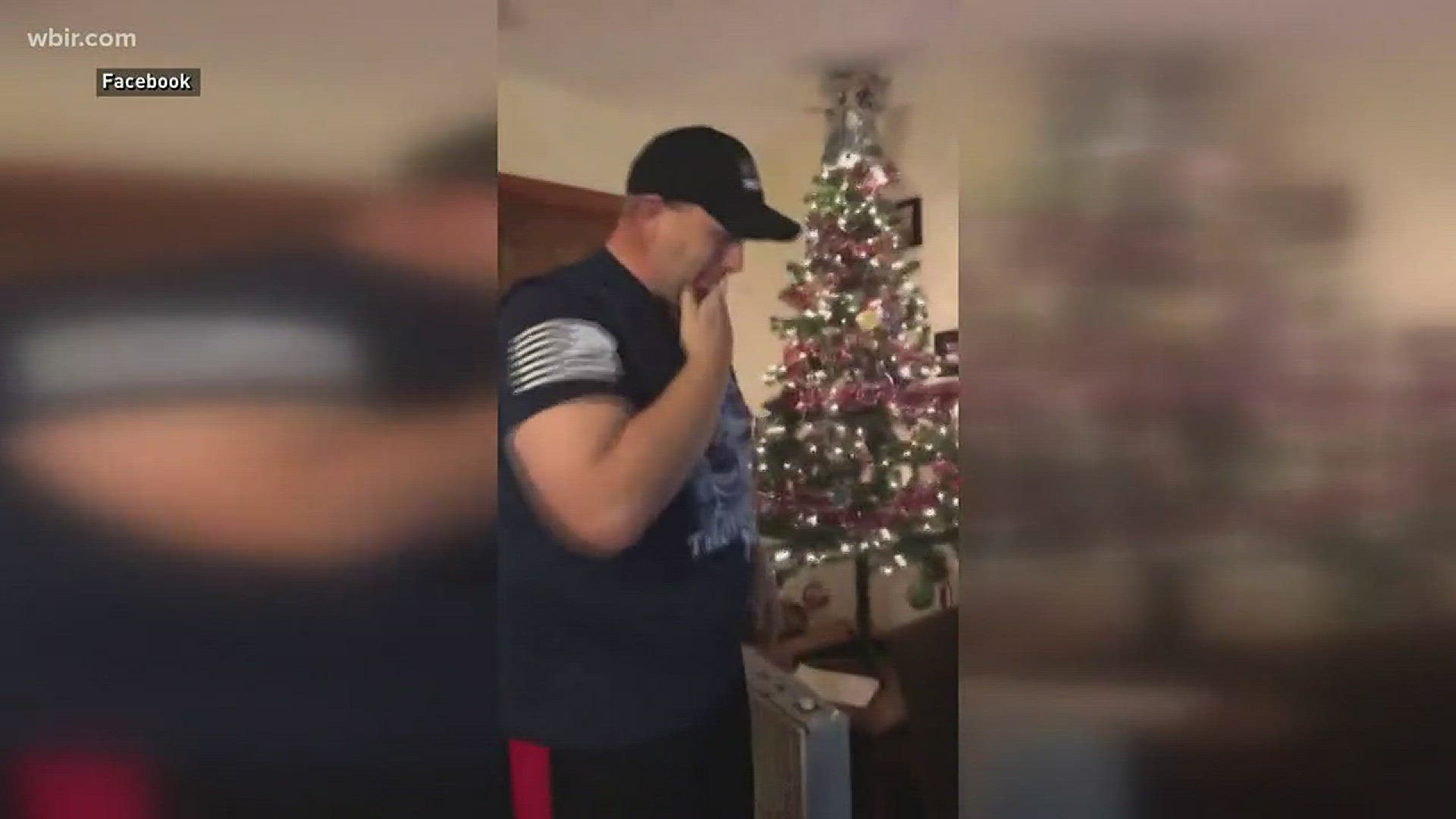 Officer Travis Wheat was released from the hospital in time to spend the holidays at home.