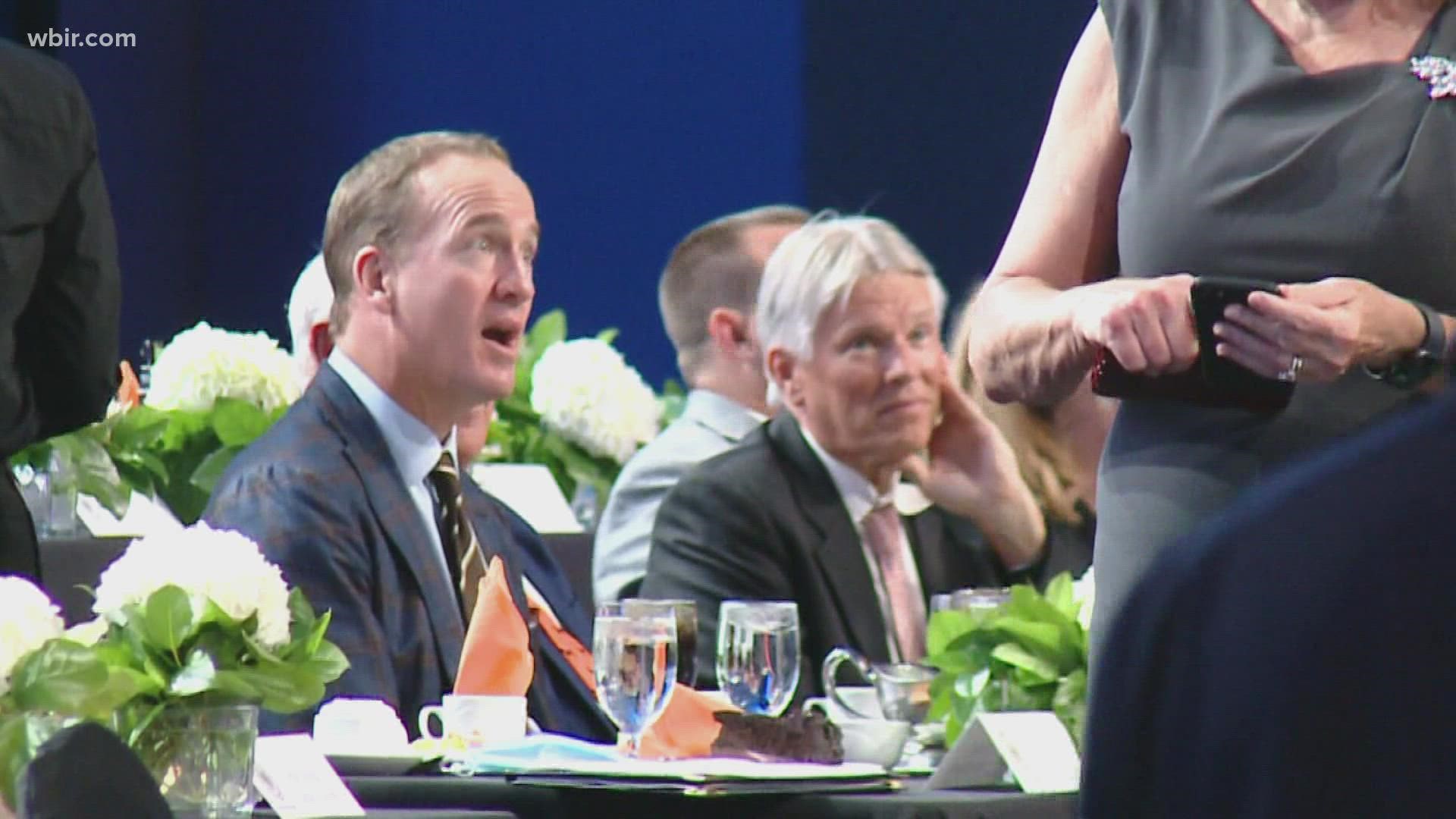 Peyton was a guest speaker at this year's ceremony.