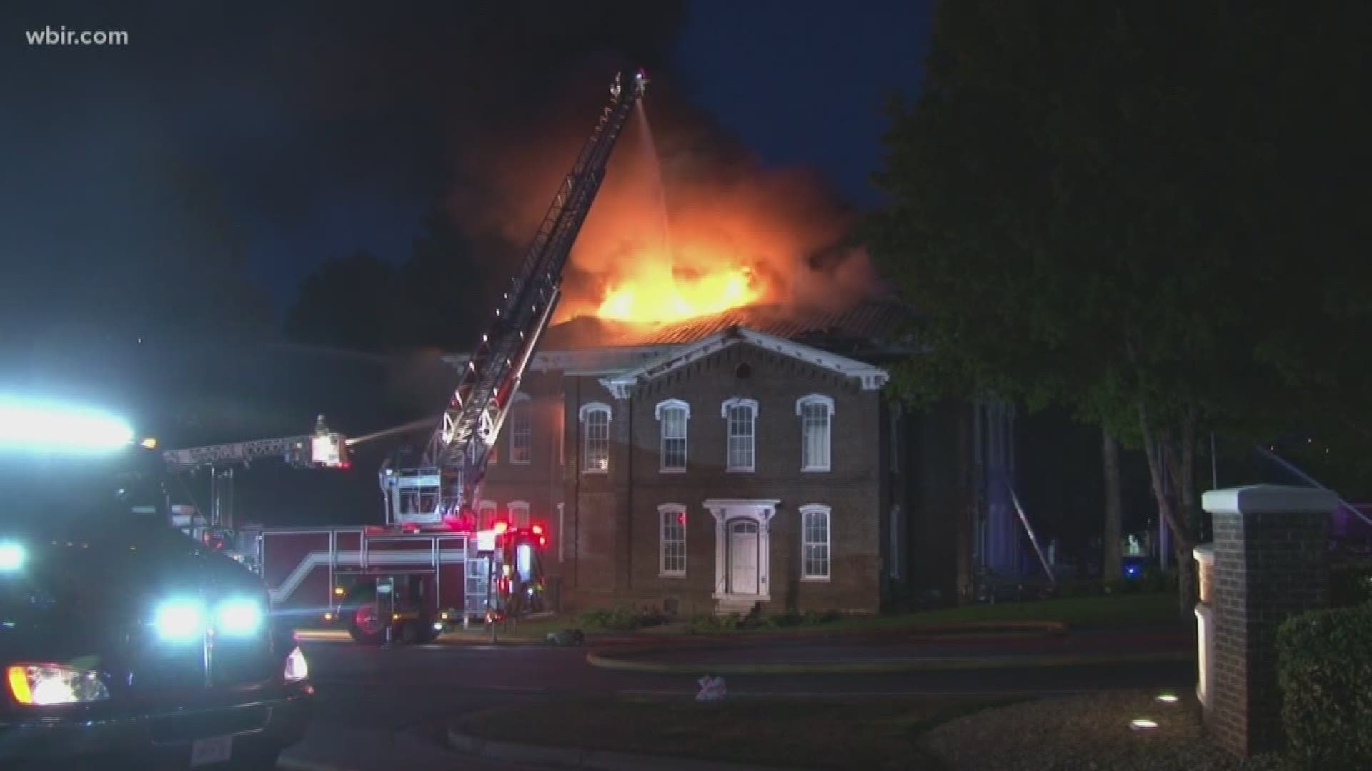 The fire broke out Tuesday evening while no one was inside, causing devastating damage to the historic county building.