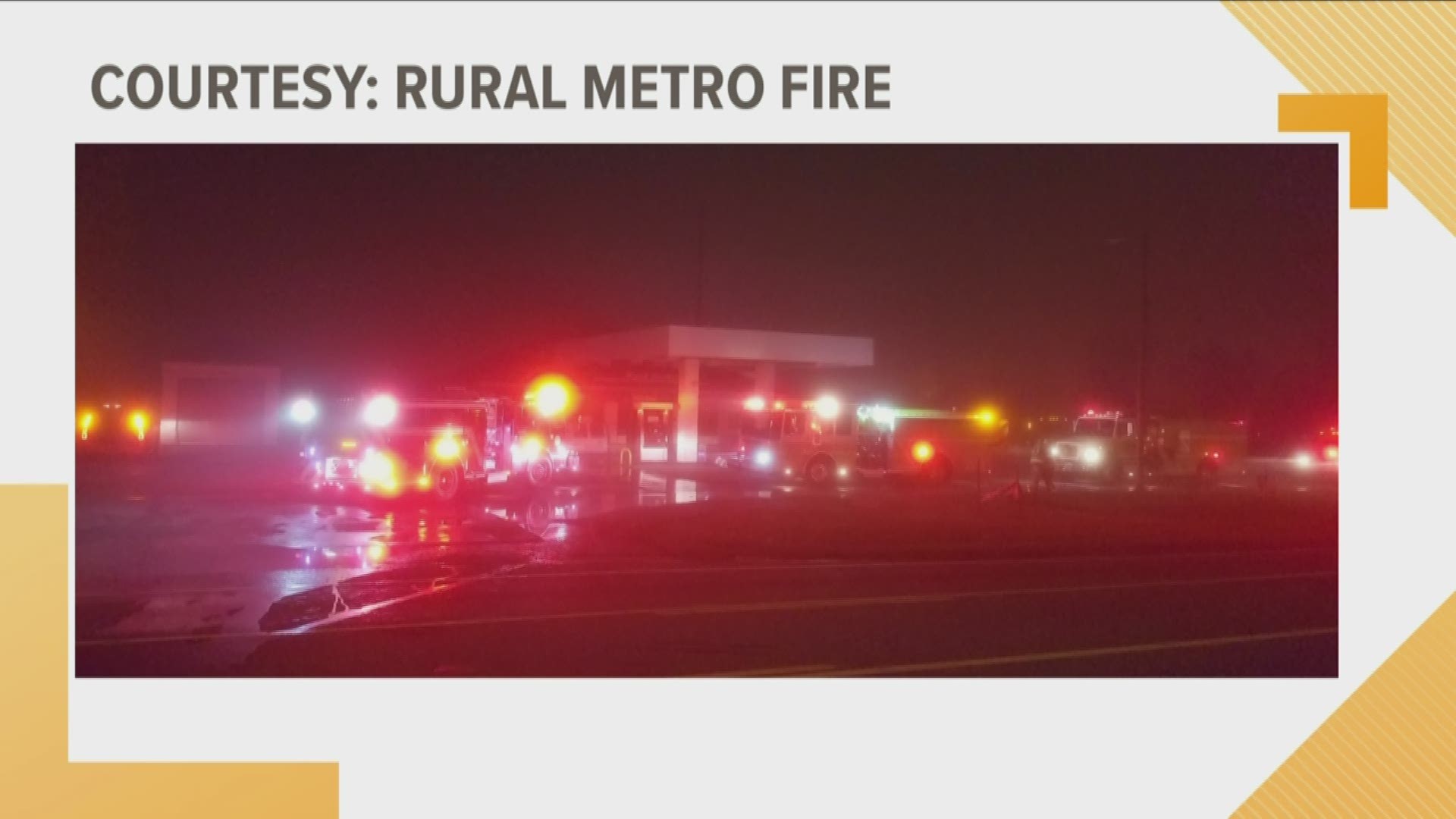 When crews arrived, Rural Metro Fire said they found the fire and quickly extinguished it with the help of the gas station's sprinkler system.