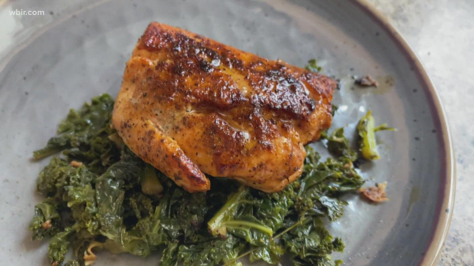 Jes Thomas shares a simple recipe for salmon. Follow her on Instagram @jessoulfood. Aug. 31, 2021-4pm.