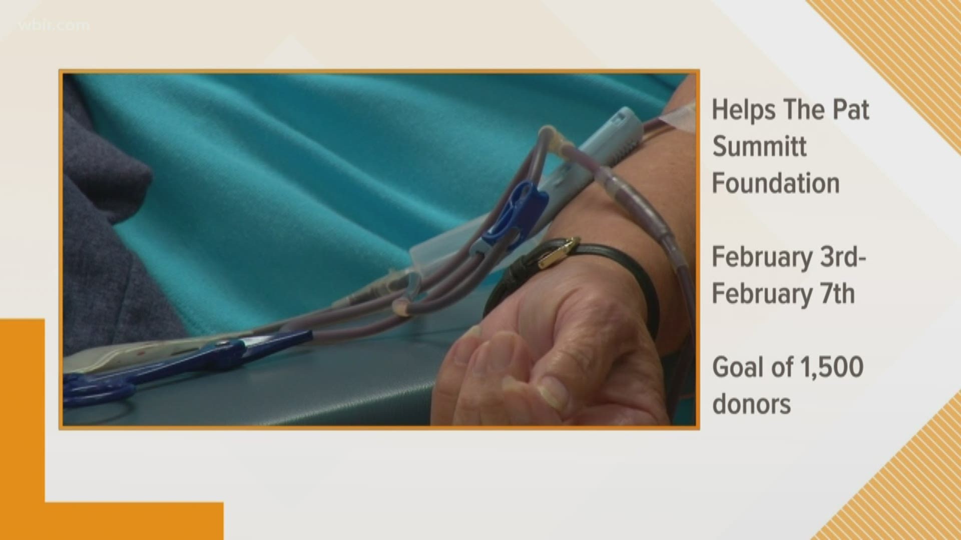 MEDIC will make a $10 donation to The Pat Summitt Foundation for every donor who donates blood.