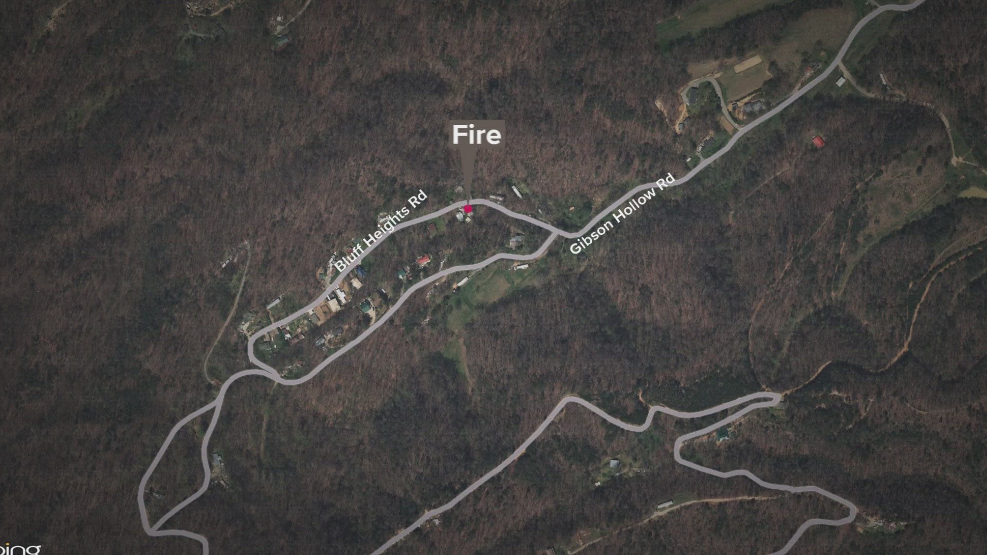 The fire was reported on Bluff Heights Road Tuesday evening. One structure was impacted by the fire.