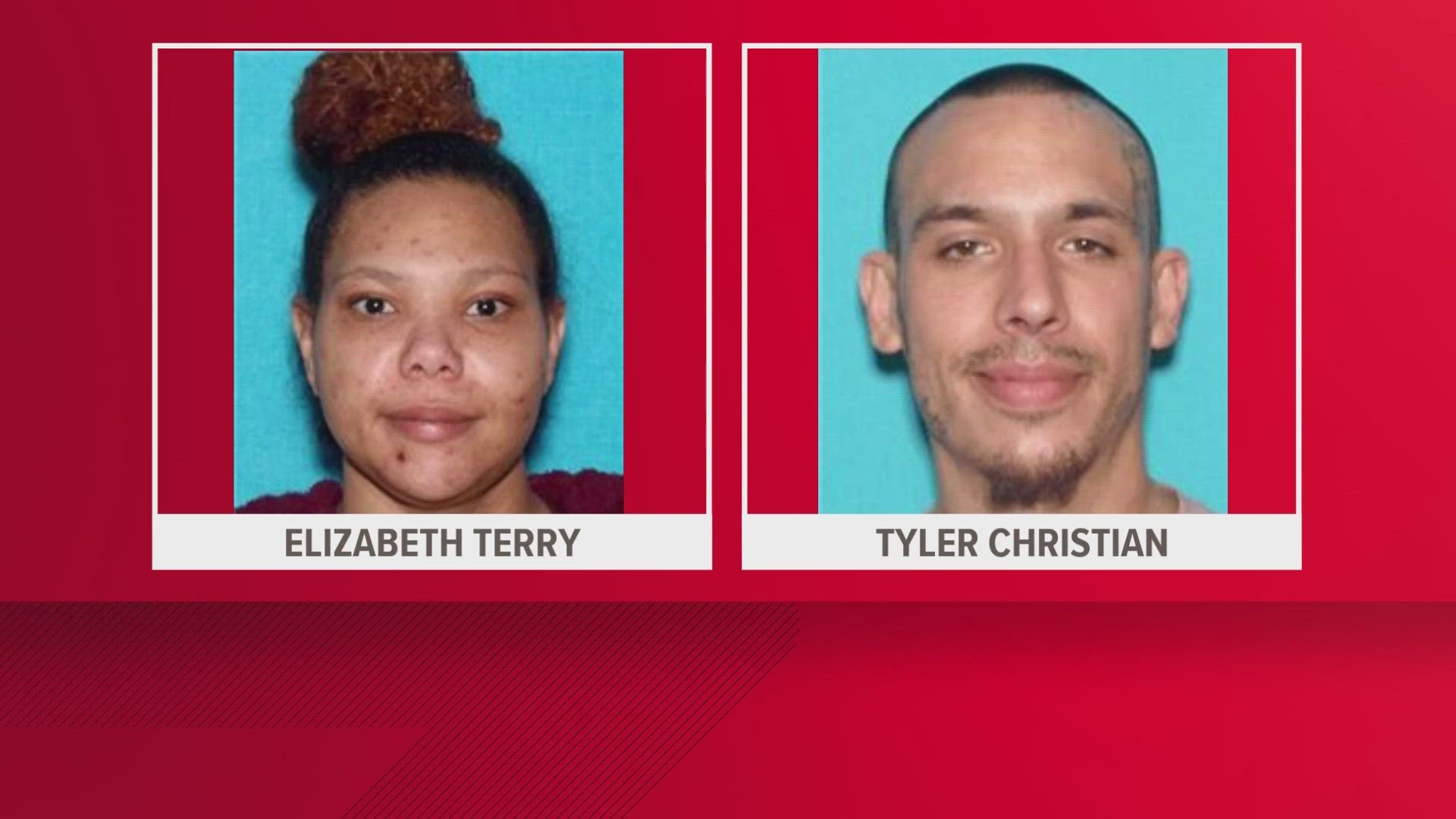 Tyler Christian and Elizabeth Terry were taken into custody in the late evening on Wednesday, KCSO said.