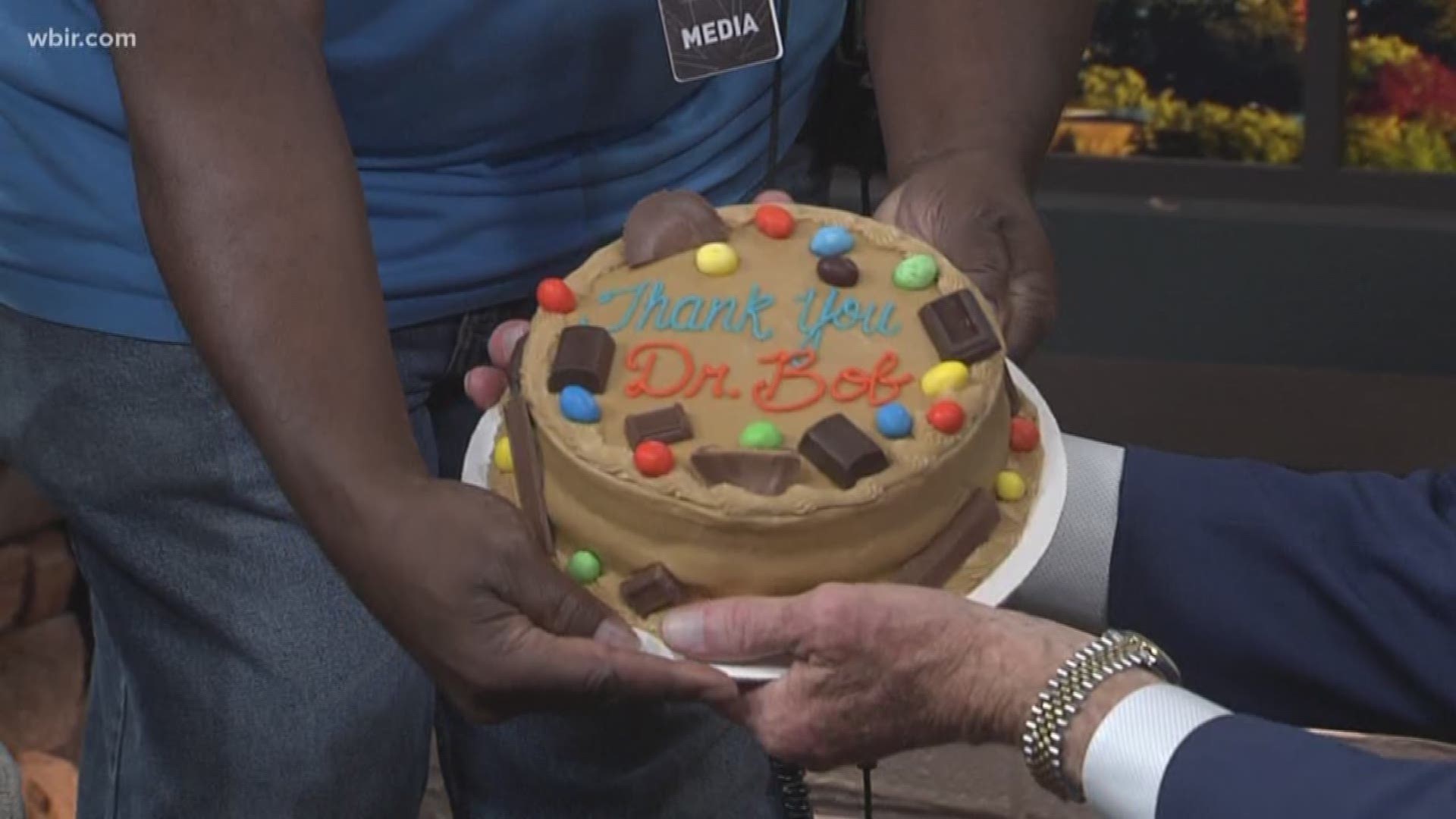 All of  here at Channel 10 want to wish a very happy birthday to our favorite doctor, Dr. Bob Overholt. Today we surprised him with a cake to thank him for always being so generous with us. June 27, 2019-4pm.