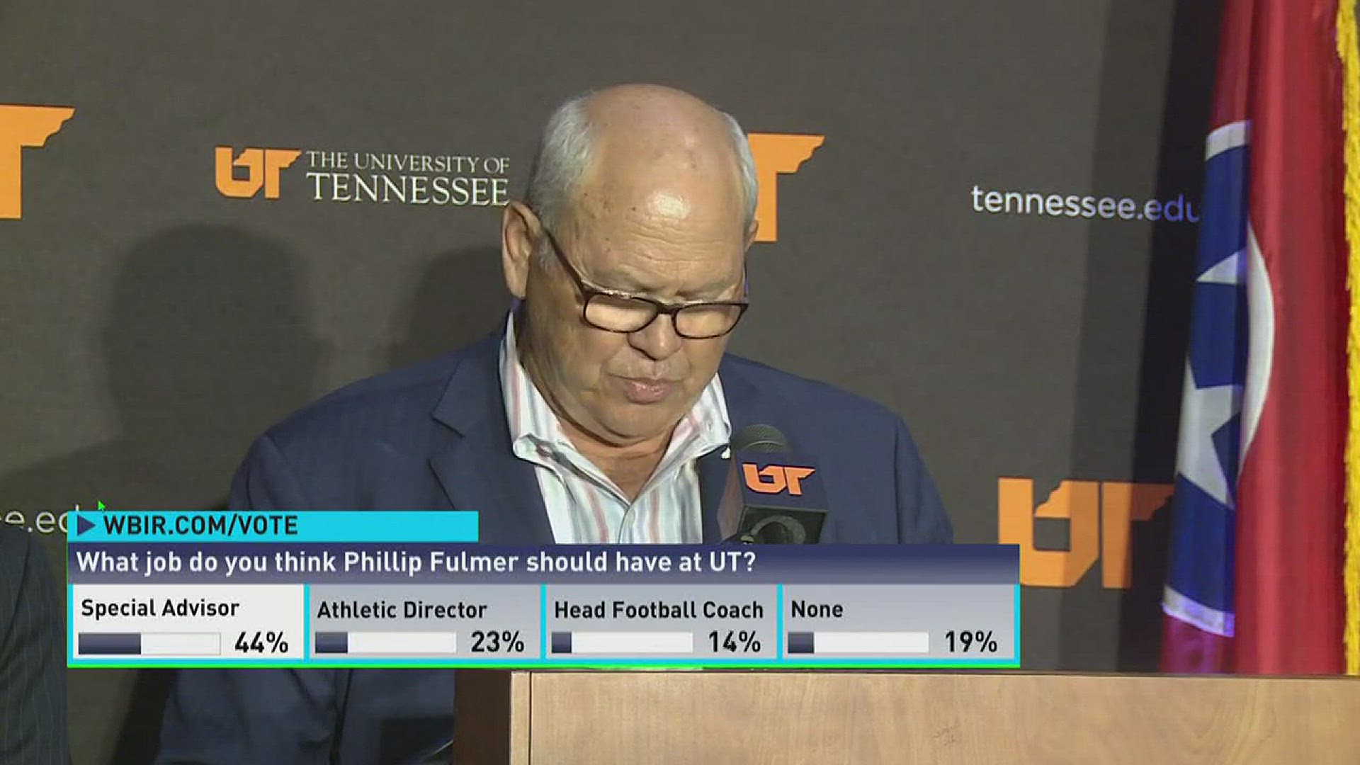 June 20, 2017: Former Vols head football coach Phillip Fulmer has been named special adviser to the University of Tennessee system president.
