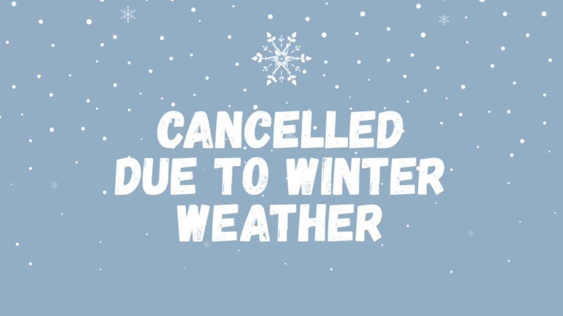 What's canceled in East Tennessee due to the incoming winter weather