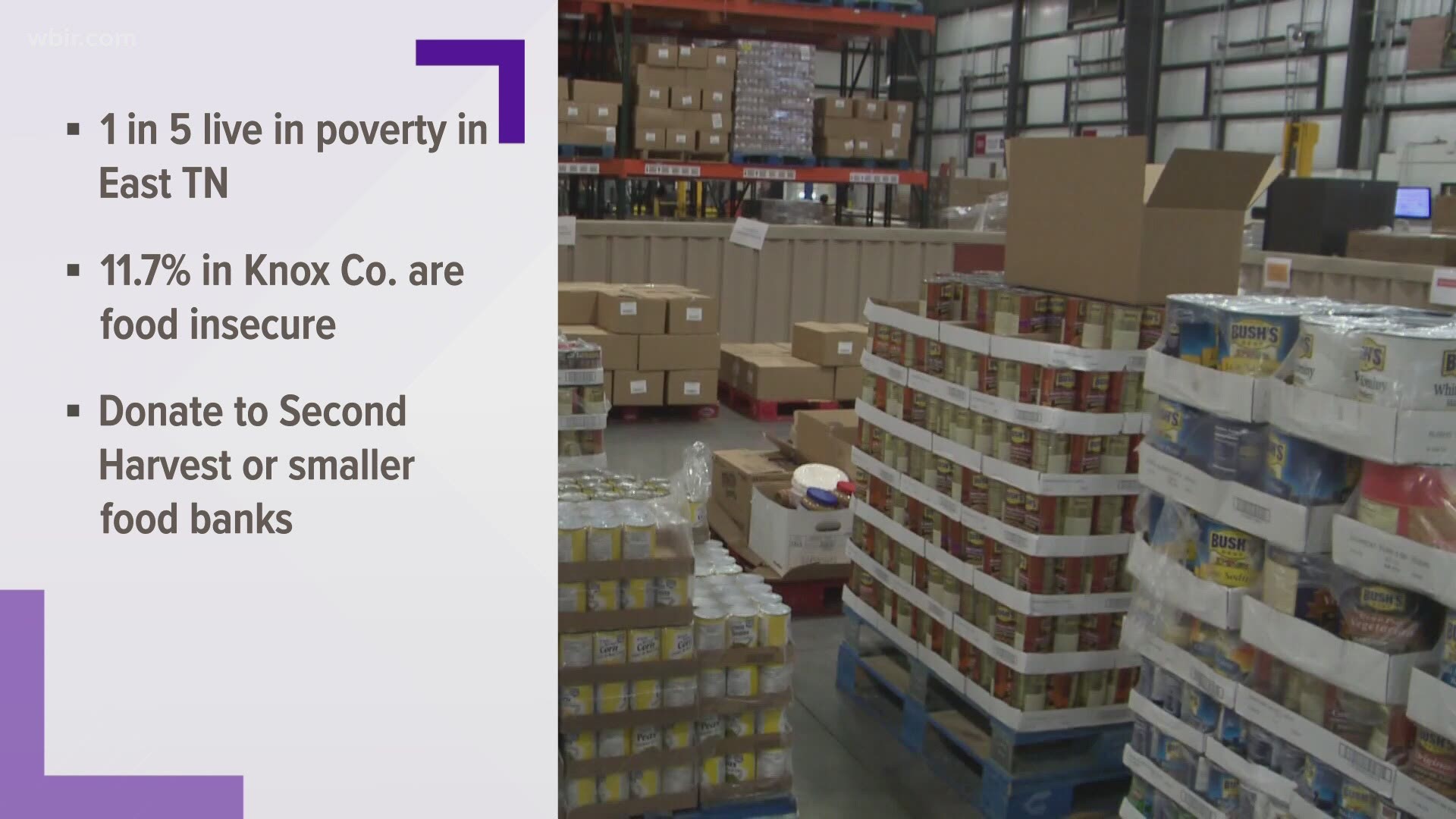 In East Tennessee, one in 5 people live in poverty and have difficulty meeting basic needs.