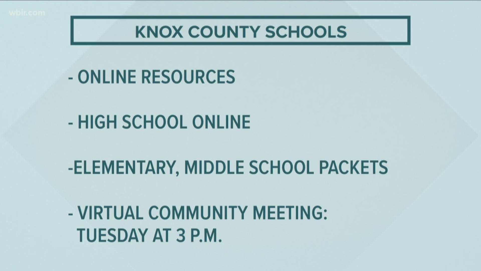Today, students at Knox Schools will begin learning at-home, since schools are closed due to COVID-19.