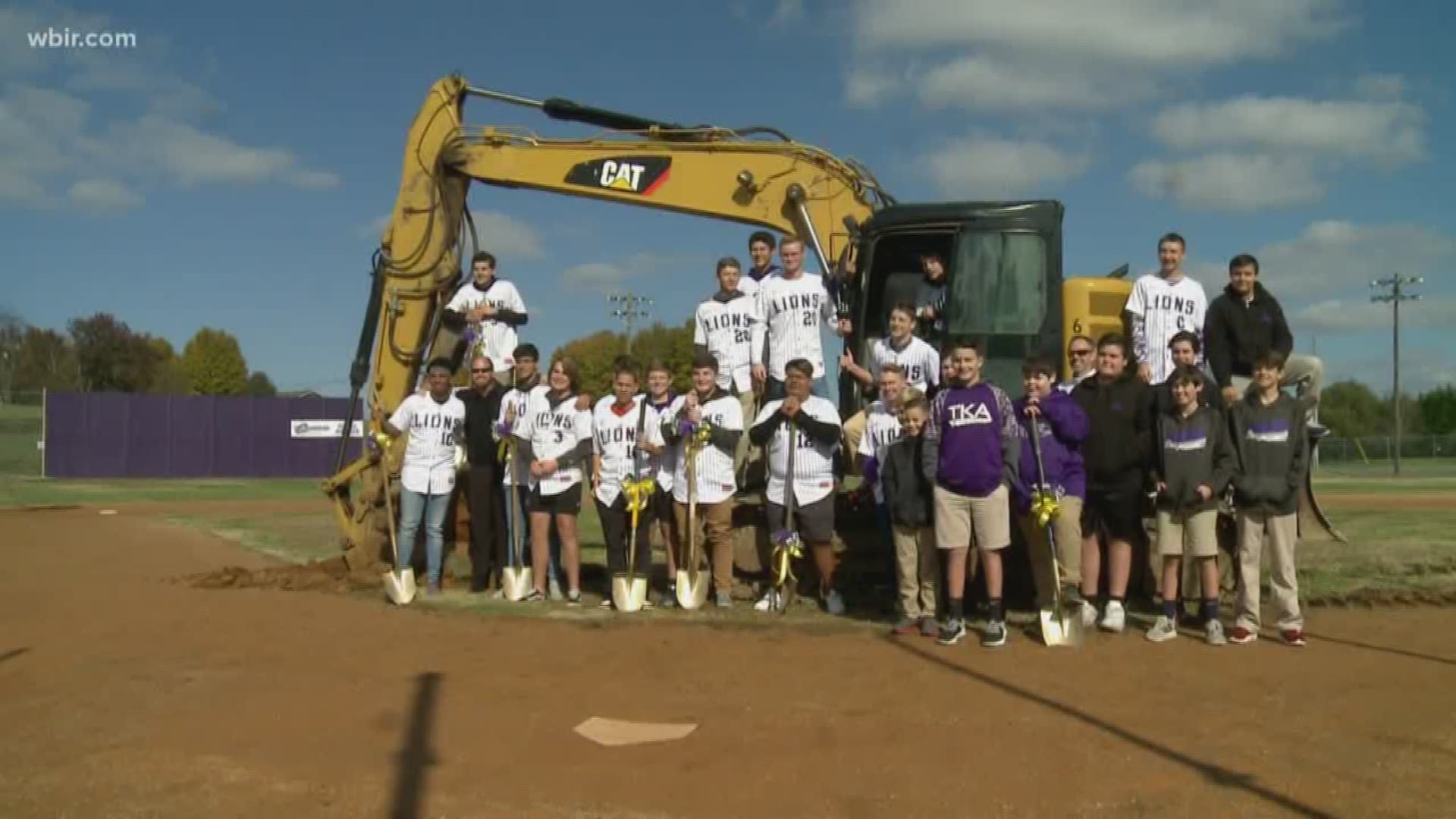Crews began work on a new baseball field for The King's Academy in Seymour.