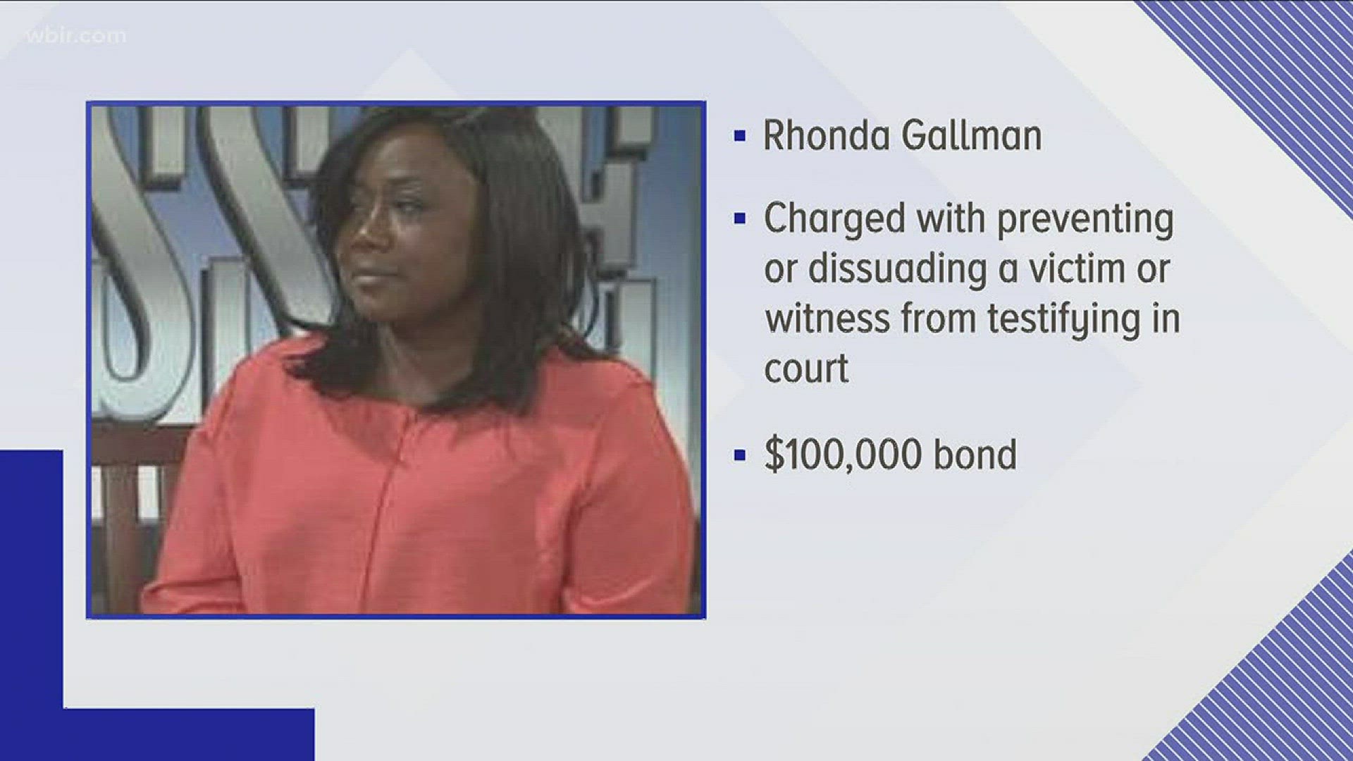 A Knox County mayoral candidate, Rhonda Gallman, was arrested in Los Angeles.