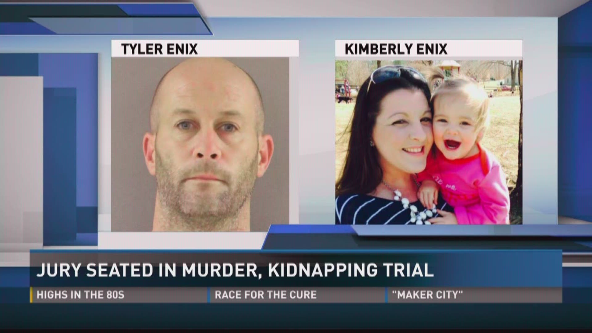 The Knoxville man is accused of killing his wife -- and then kidnapping their 2-year-old daughter in 2015.