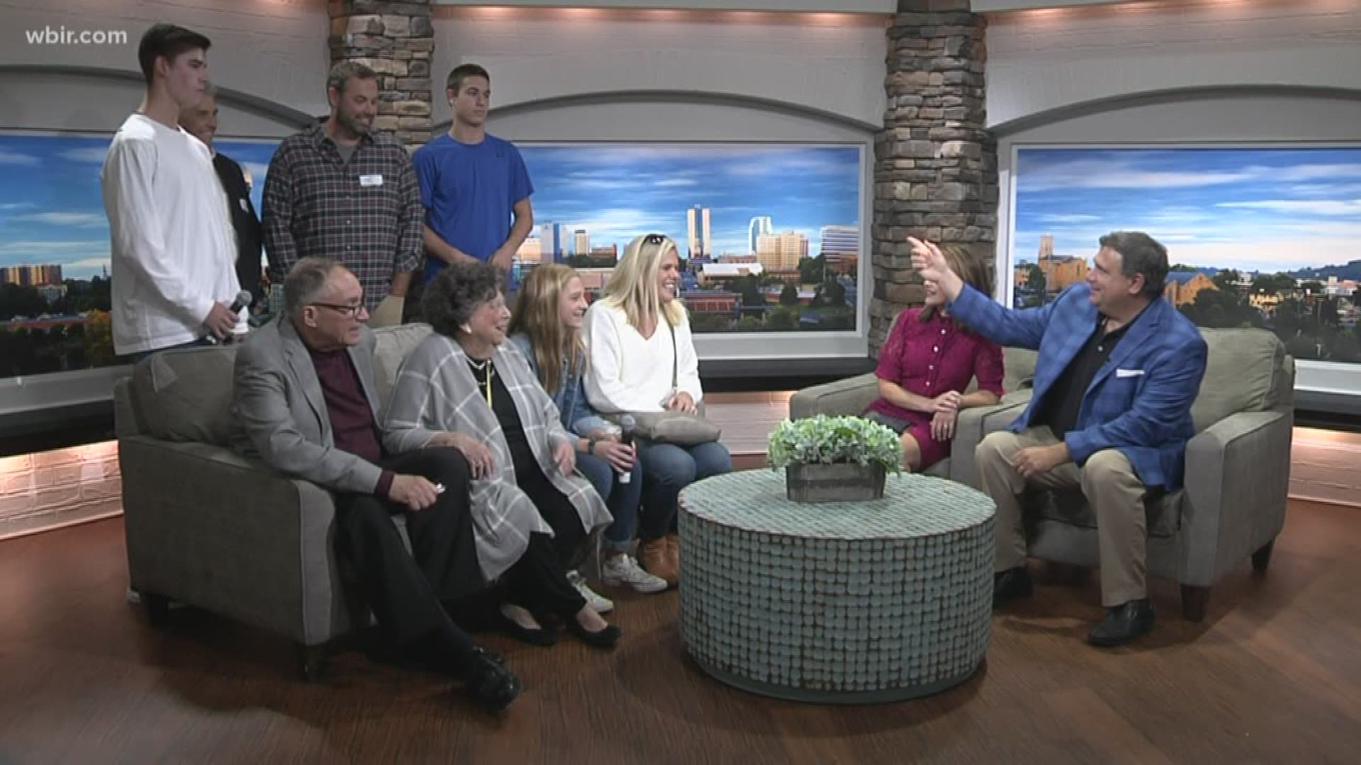 WBIR anchor Russell Biven was surprised with a celebration of 20 years at the station. His mother, wife, children and more family members were special guests.